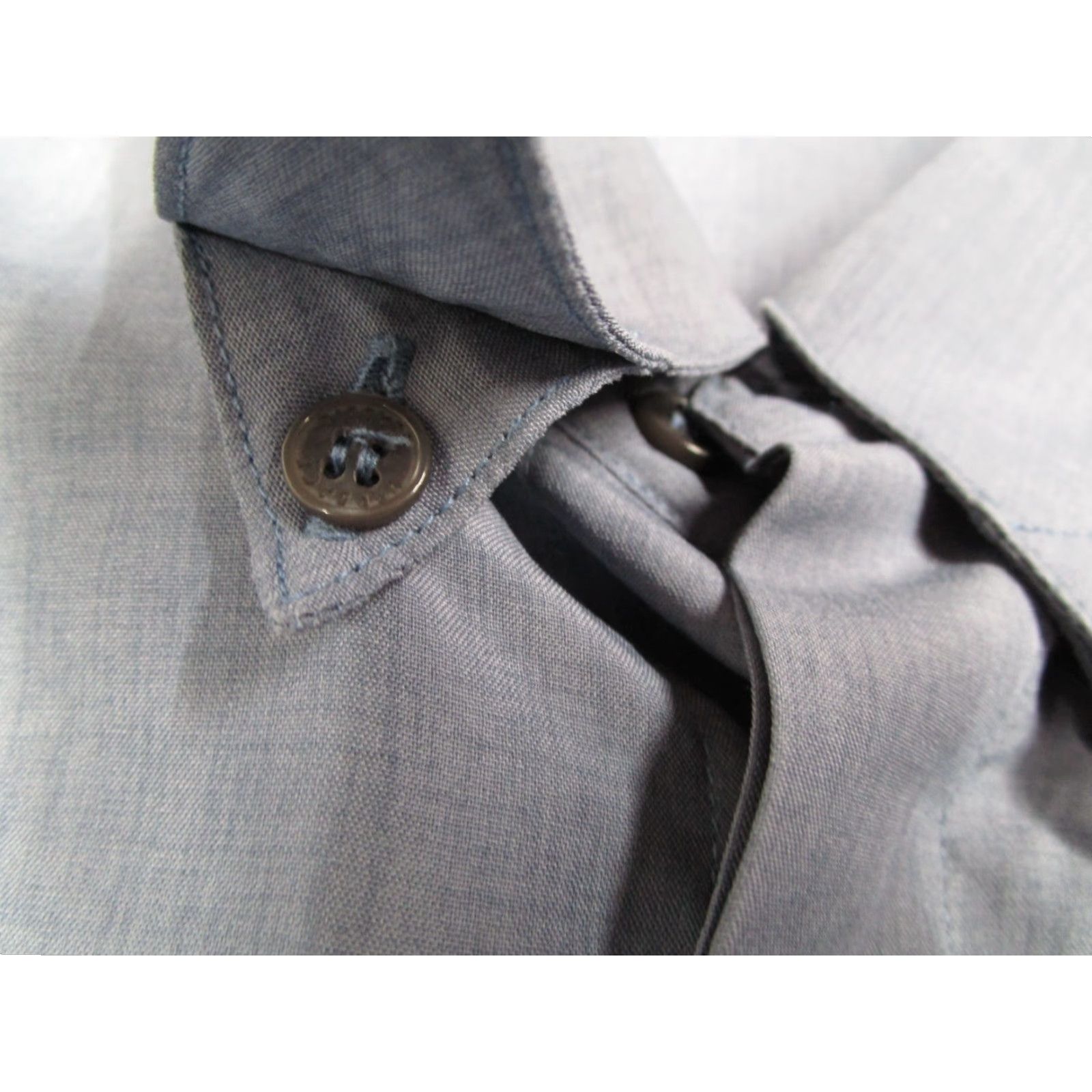 Versace VINTAGE Versace Classic V2 Shirt Mens Blue 42 Button Up Long Sleeve Y2K Size US XL / EU 56 / 4 - 3 Thumbnail