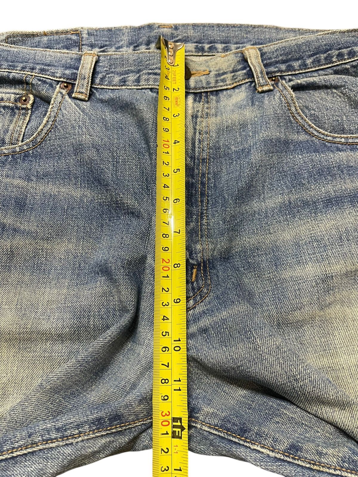 In The Attic Vintage Japanese Brand Mud Wash Faded Distress Loose Jeans Size US 33 - 15 Thumbnail