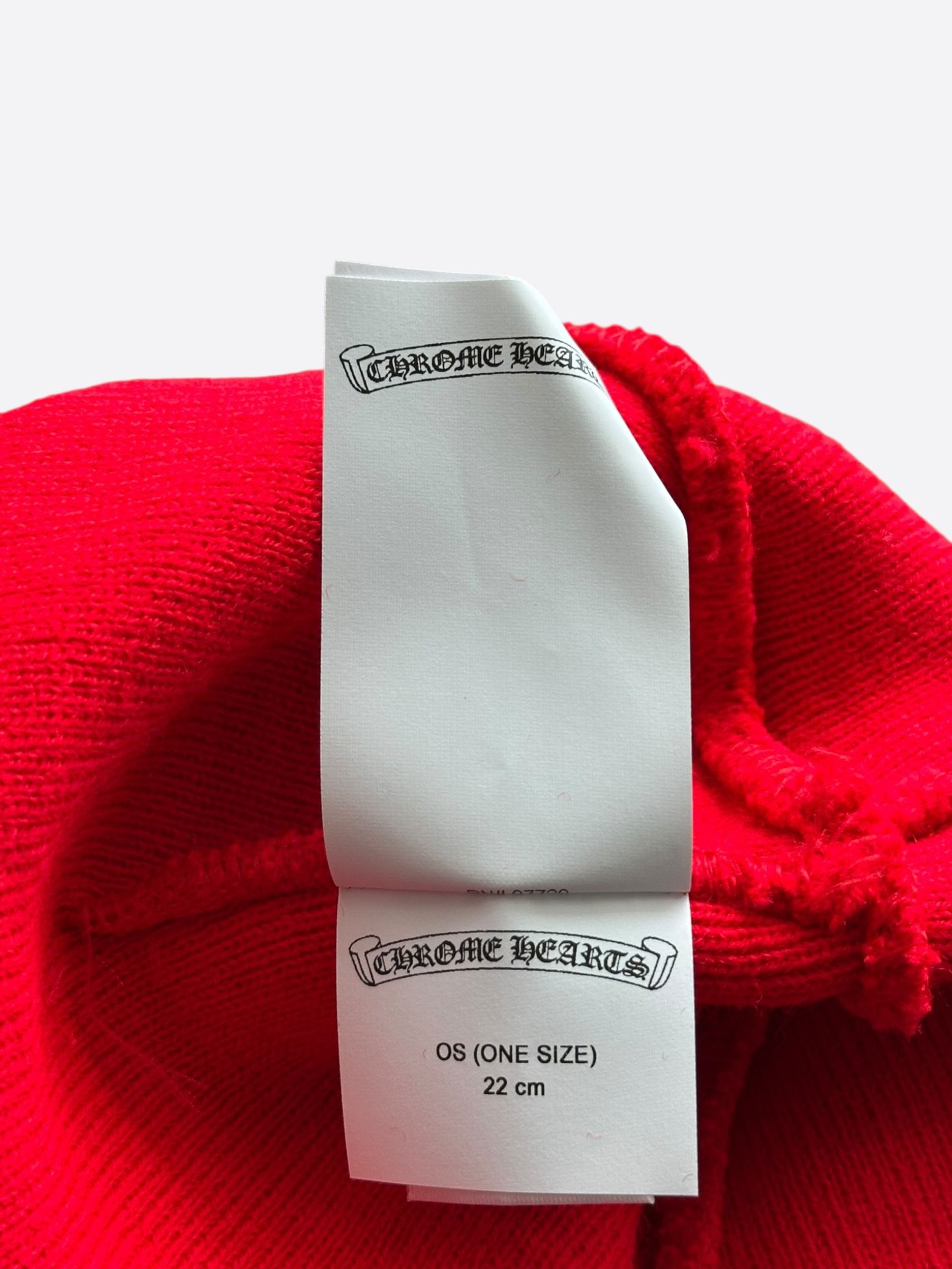 Chrome Hearts Chrome Hearts Red & White CH Logo Embroidered Beanie Size ONE SIZE - 5 Thumbnail