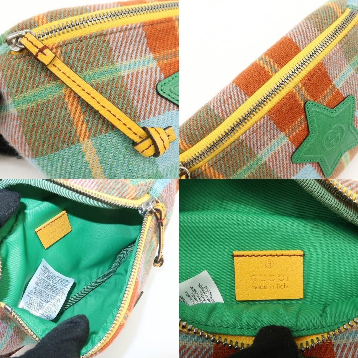 Gucci Gucci Children's Wool Leather Belt Bag Multicolor Size ONE SIZE - 7 Thumbnail