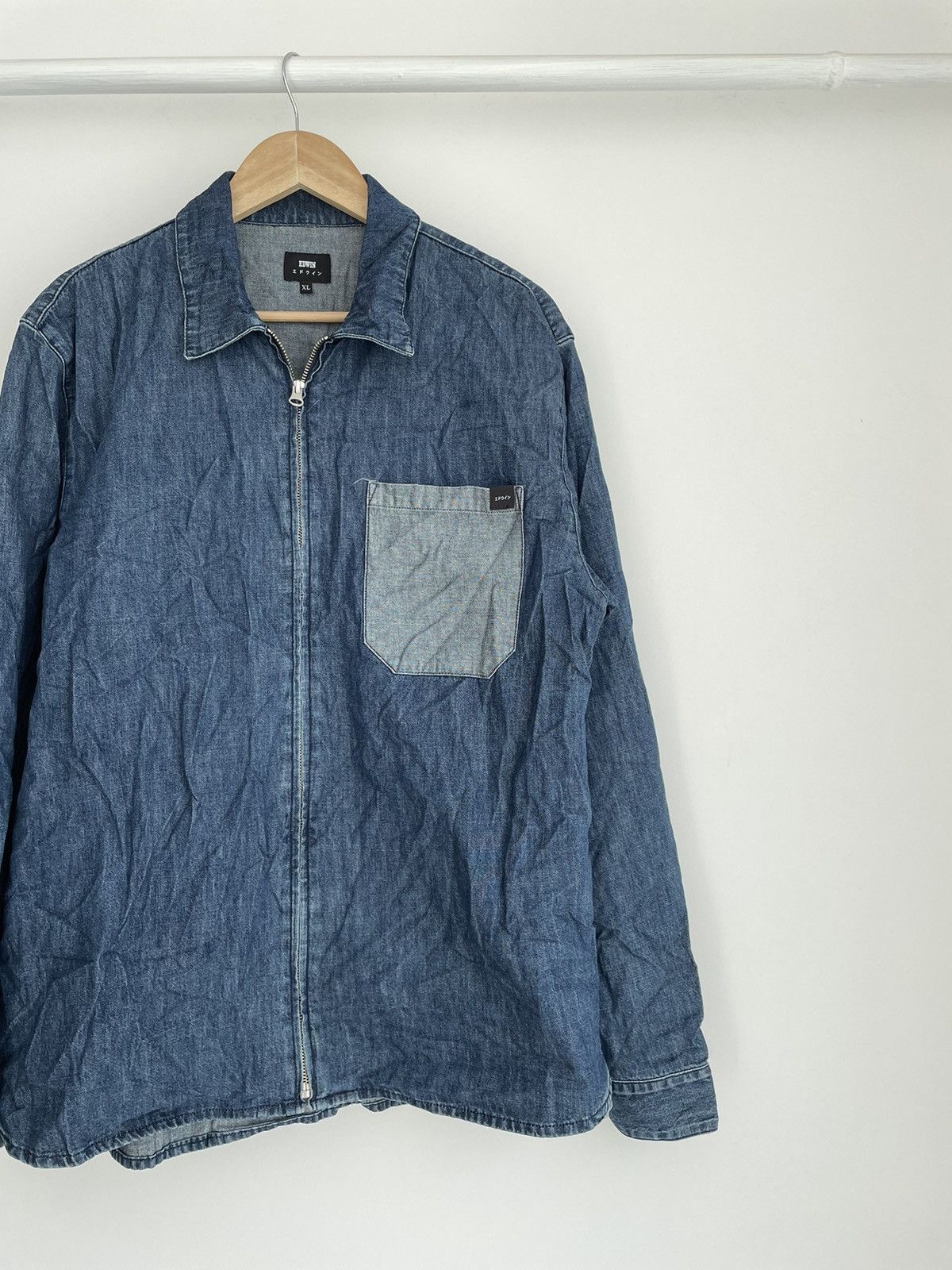 Edwin × Japanese Brand Edwin Denim Demo Zip Shirt Size US XL / EU 56 / 4 - 2 Thumbnail