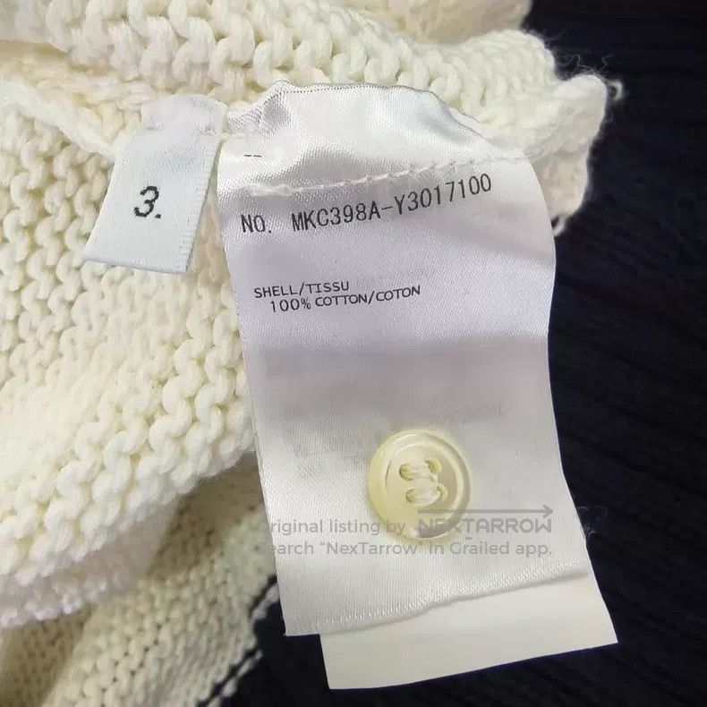Thom Browne Thom Browne Black and white striped four-button knitted ca Size US L / EU 52-54 / 3 - 4 Thumbnail