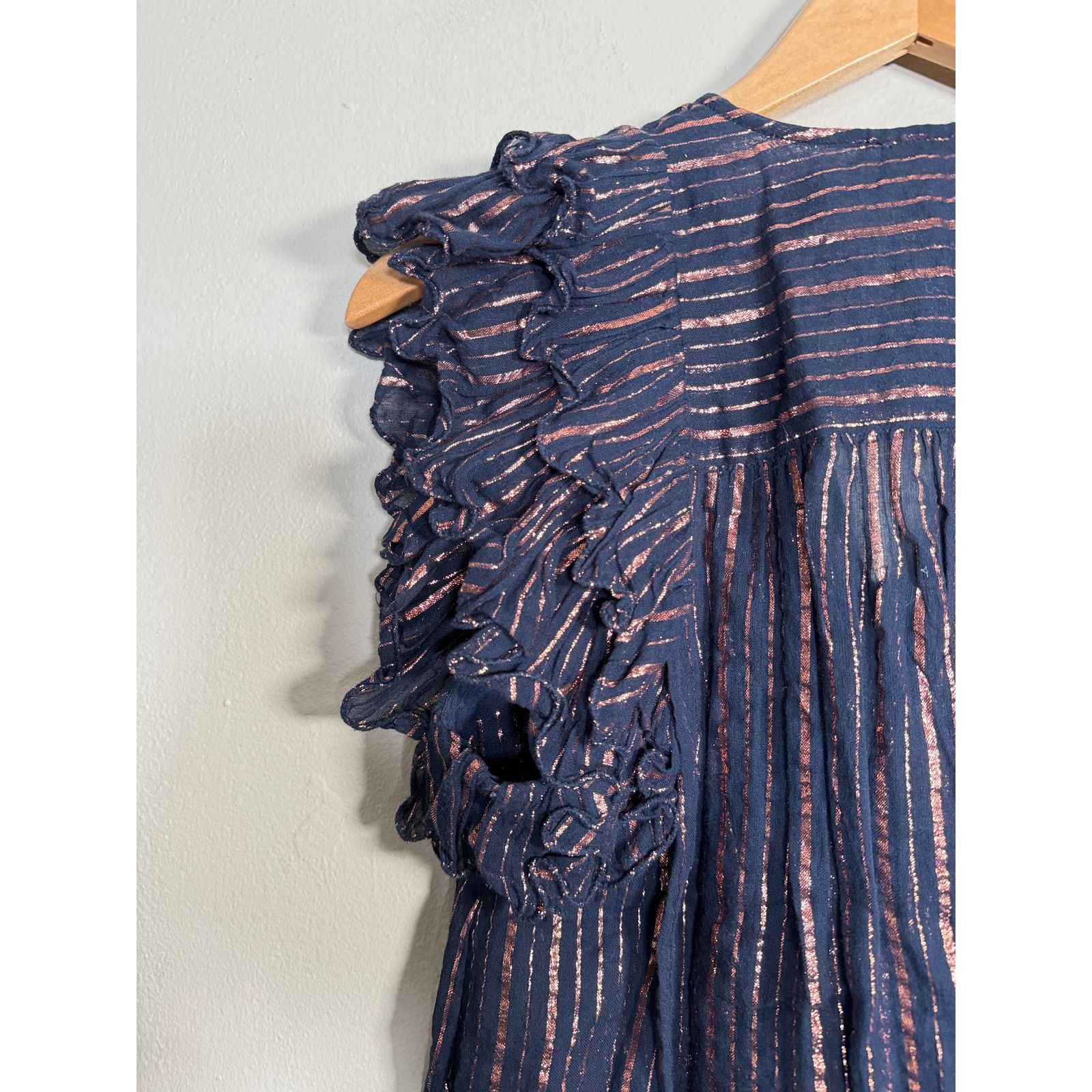 Ulla Johnson Ulla Johnson Cora Metallic Striped Top $210 size 4 Size S / US 4 / IT 40 - 10 Thumbnail