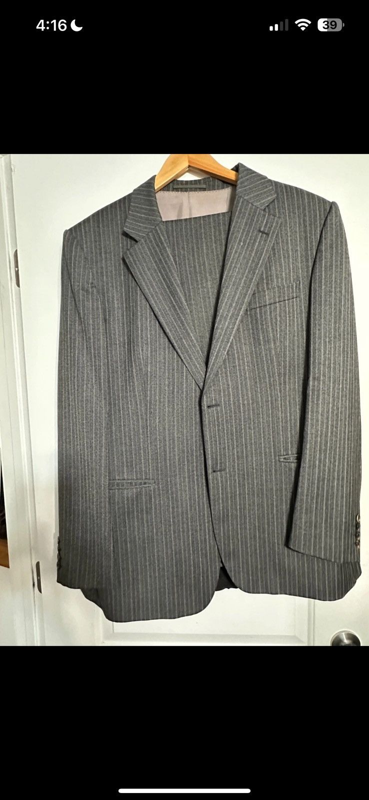 Hugo Boss Grey Wool Vintage Archive Hugo Boss Suit Size 42L - 2 Thumbnail