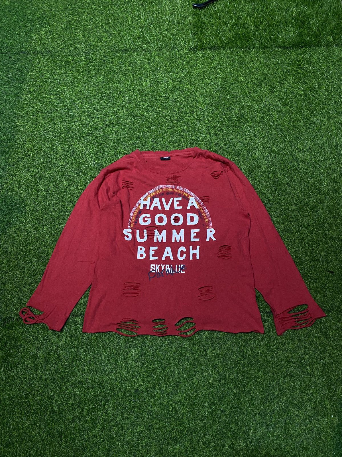 If Six Was Nine × Japanese Brand × Le Grande Bleu (L.G.B.) LONGSLEEVE CINEMA DISTRESSED IFSIX LGB STYLE ❤️‍🔥 Size US L / EU 52-54 / 3 - 2 Thumbnail