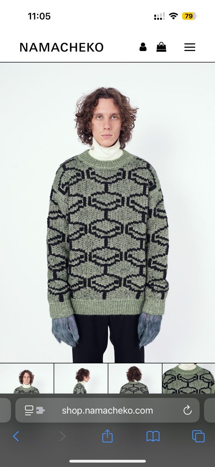 Namacheko New With Tags Akad Crewneck in Green size L Size US L / EU 52-54 / 3 - 9 Thumbnail