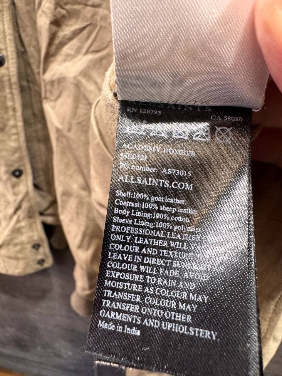 Allsaints Mens Vintage Allsaints Suede Leather Academy Bomber Jacket Size US M / EU 48-50 / 2 - 18 Thumbnail