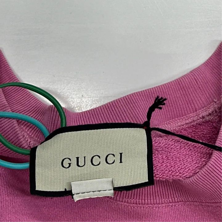 Gucci Gucci Pink Animal Print Long Sleeve Sweatshirt-2507 Size XS / US 0-2 / IT 36-38 - 2 Thumbnail