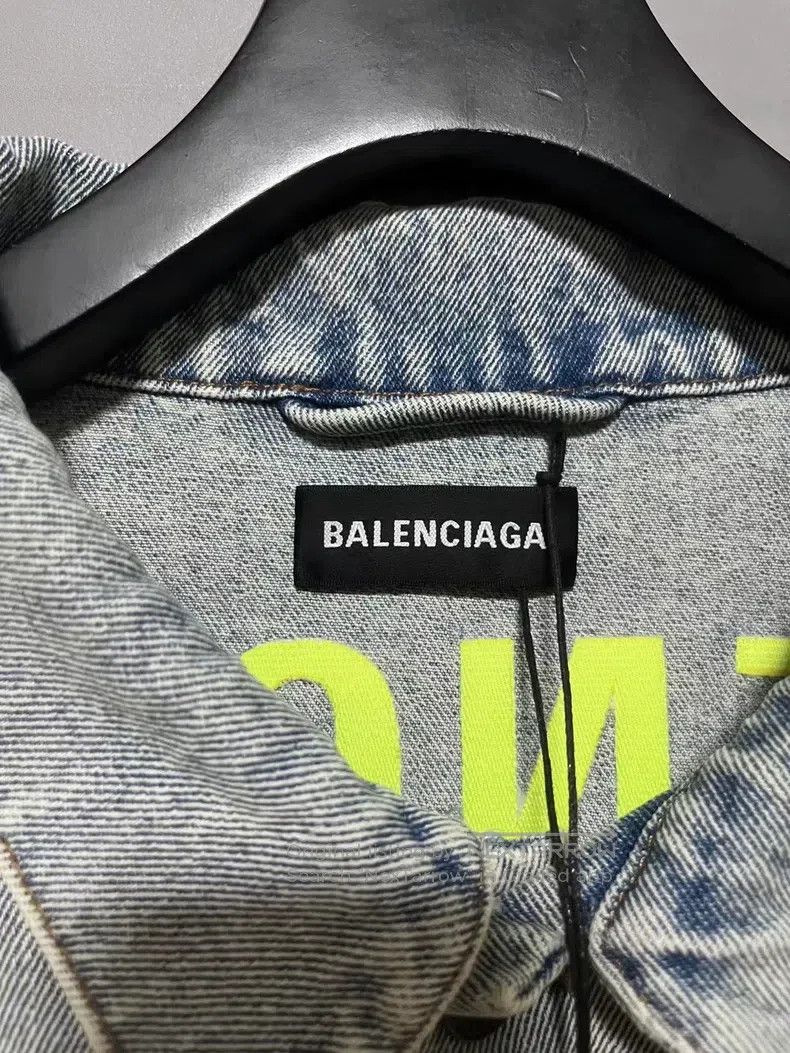 Balenciaga Balenciaga Back embroidery logo denim jacket Size US L / EU 52-54 / 3 - 3 Thumbnail