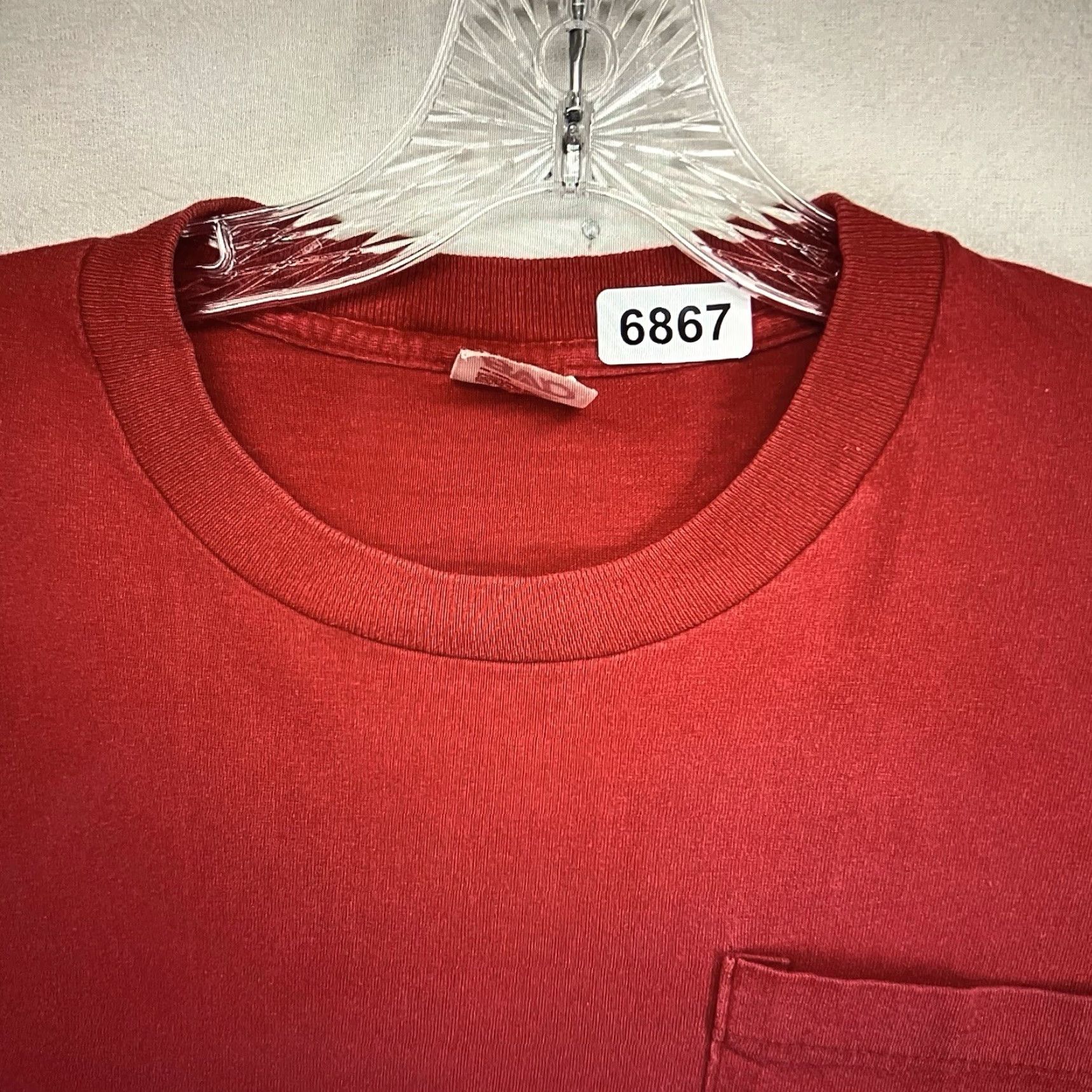 Vintage VINTAGE 90s Y2K BVD Men T-Shirt Large Red Cotton Knit Crew Neck Short Sleeve Retro Grunge Art Size US L / EU 52-54 / 3 - 6 Thumbnail