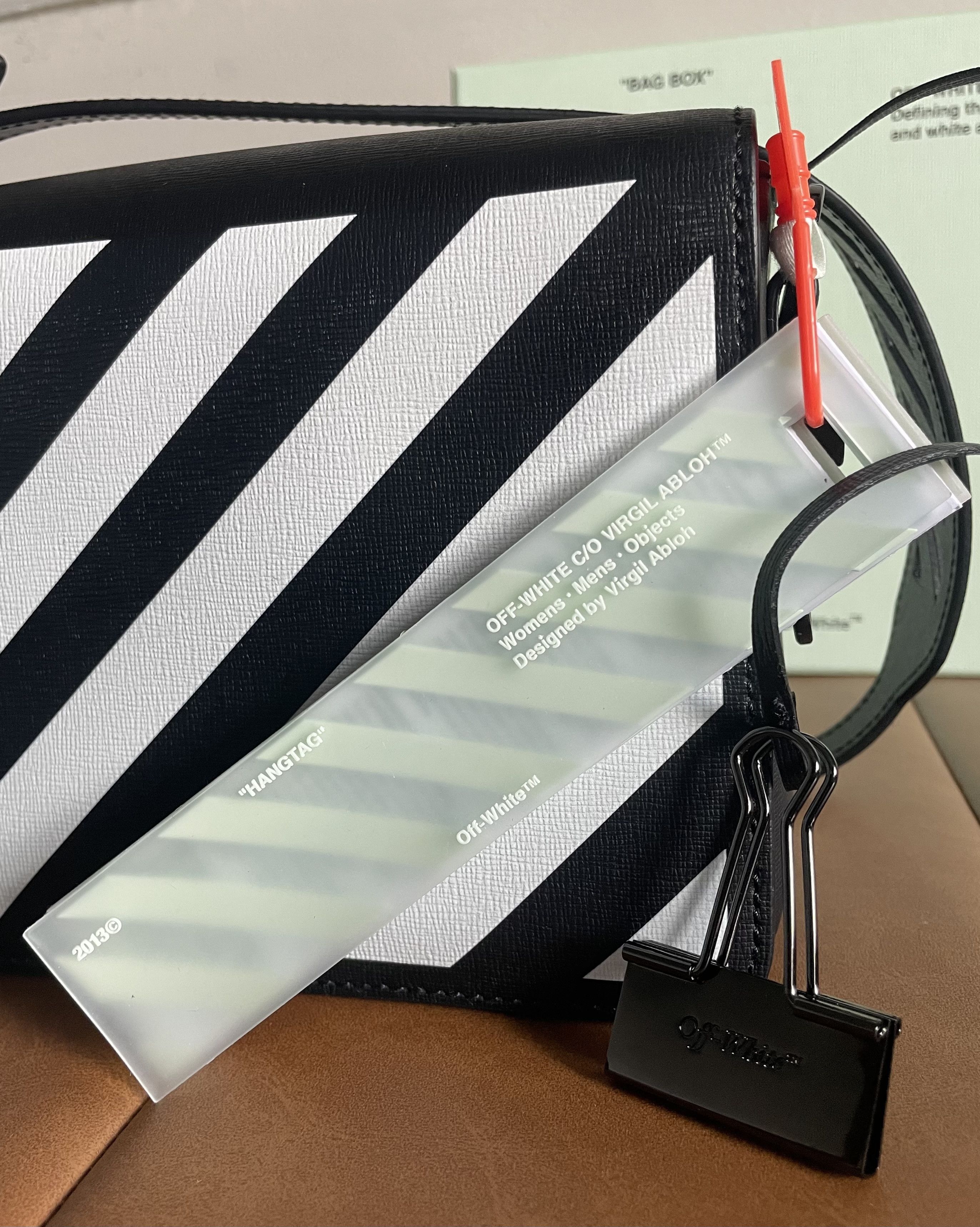 Off-White Diagonal Binder Clip Bag Size ONE SIZE - 4 Thumbnail