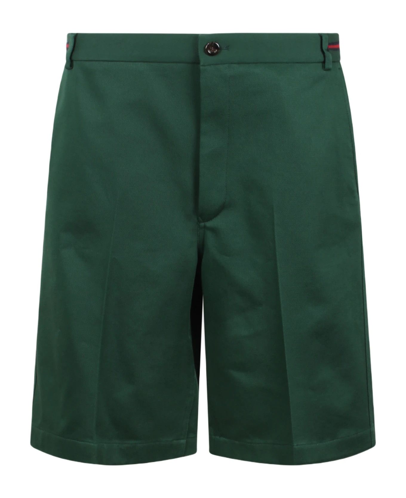 Gucci o1loc1c0126 762151 Cotton Shorts With Web Detail in Green Size US 38 / EU 54 - 1 Thumbnail