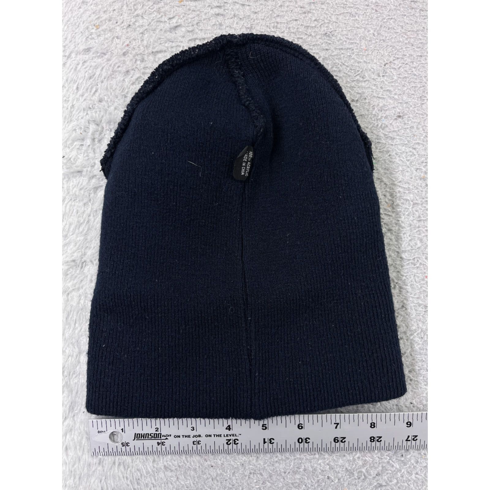 Vintage Beanie Beanie Blue White Knit Acrylic Trucker Hat Trucker Freight Trucking Casual Travel Workwear Adult One Size Men Embroidered Adjustable Size ONE SIZE - 5 Thumbnail