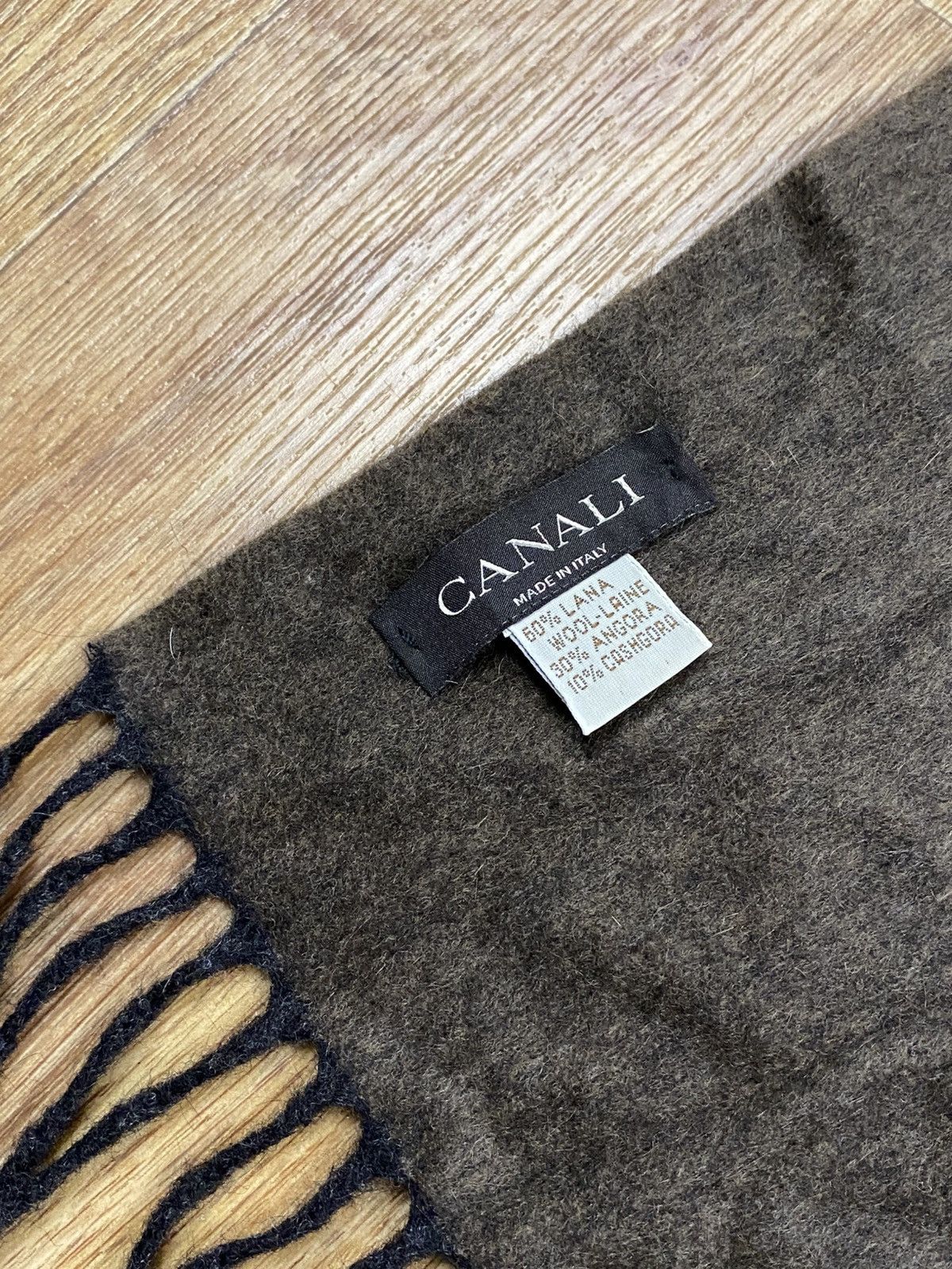 Canali Canali Brown Lana and Angora Wool Scarf Size ONE SIZE - 3 Thumbnail