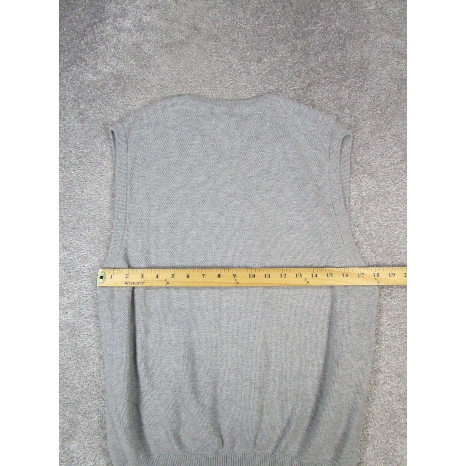 Polo Ralph Lauren VINTAGE Polo Golf Ralph Lauren Vest Mens Large Gray Cotton Knit Sweater Size US L / EU 52-54 / 3 - 5 Thumbnail