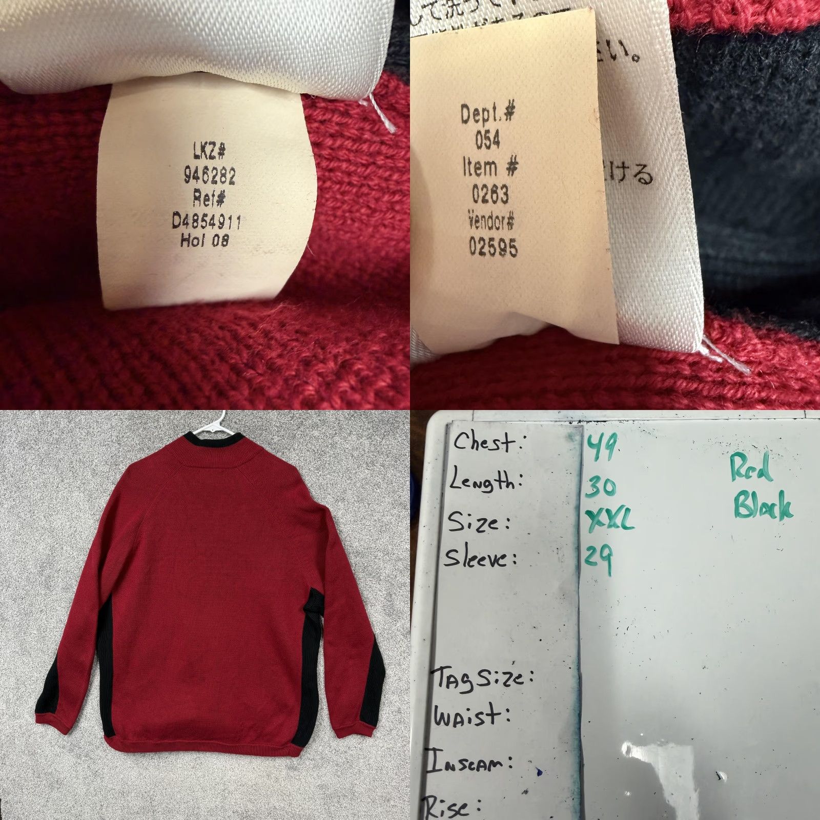Eddie Bauer Eddie Bauer Sweater Mens 2XL Red Black 1/4 Zip Pullover Outdoor Gorpcore Knit Mock Neck Shirt Size US XXL / EU 58 / 5 - 9 Thumbnail
