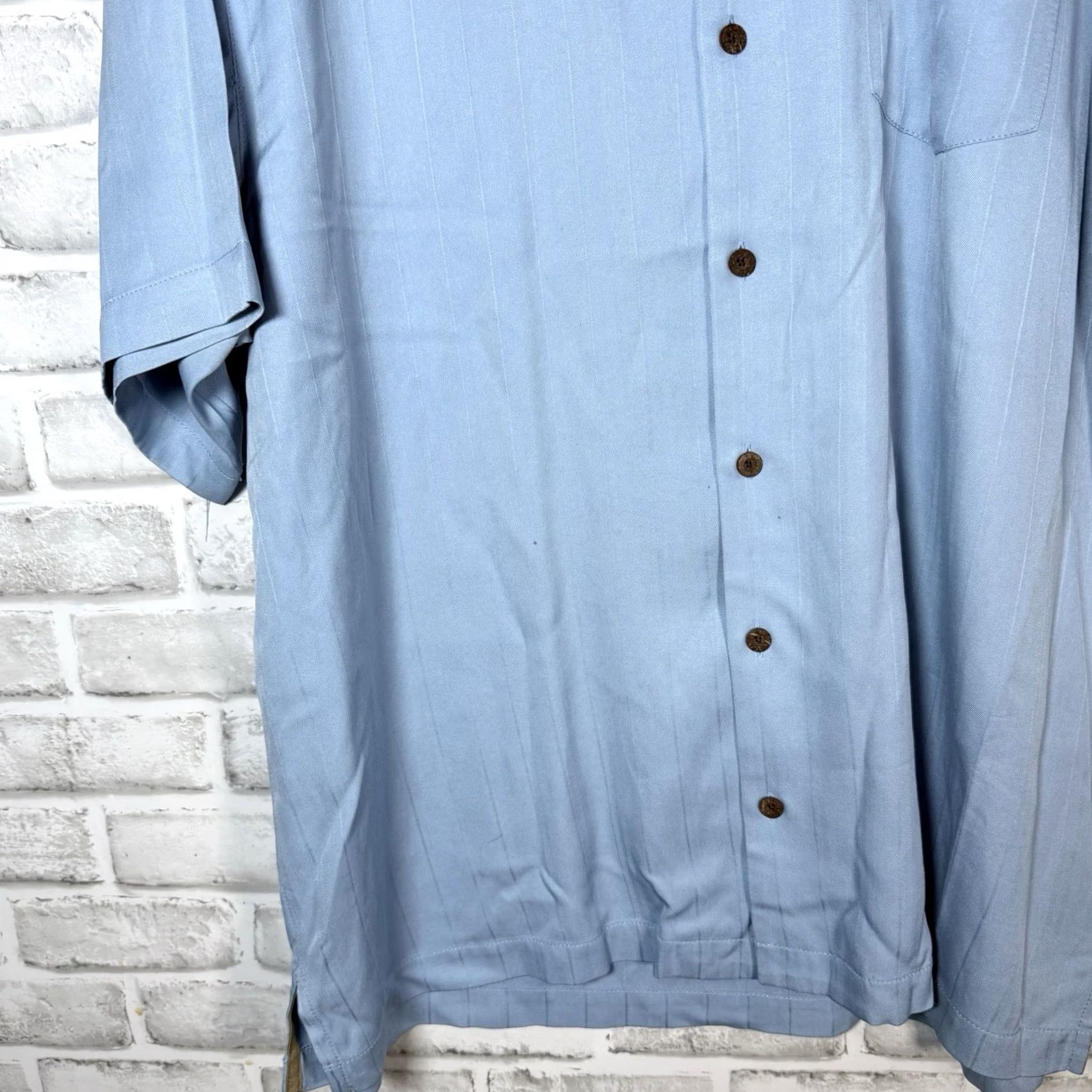 Tommy Bahama Tommy Bahama Silk Blue Hawaiian Style Shirt Mens XL Short Sleeve Button-Up Size US XL / EU 56 / 4 - 4 Thumbnail