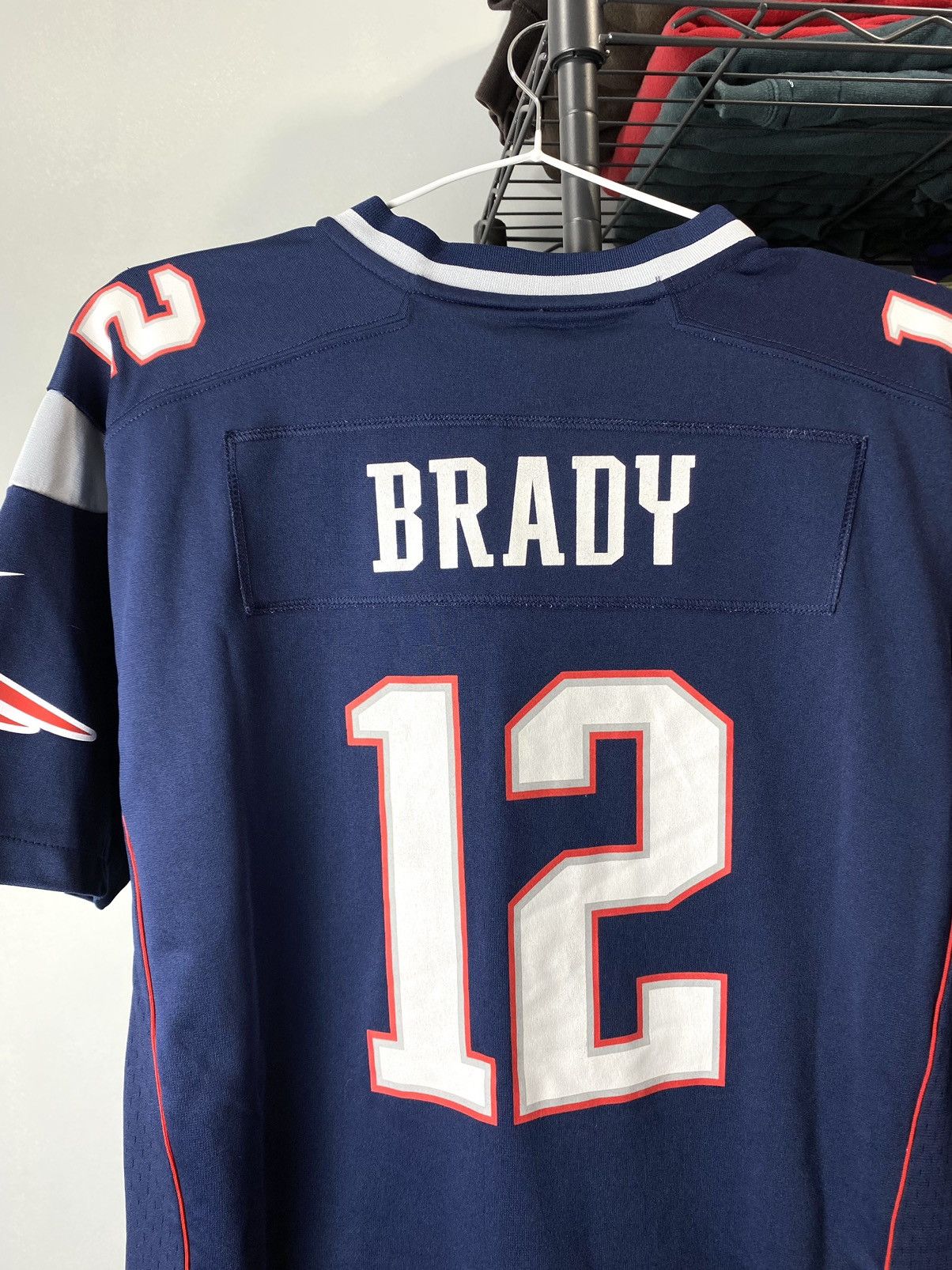 NFL Vintage Nike tee NFL Patriots 12 Brady Jersey T Shirt Size US L / EU 52-54 / 3 - 11 Thumbnail