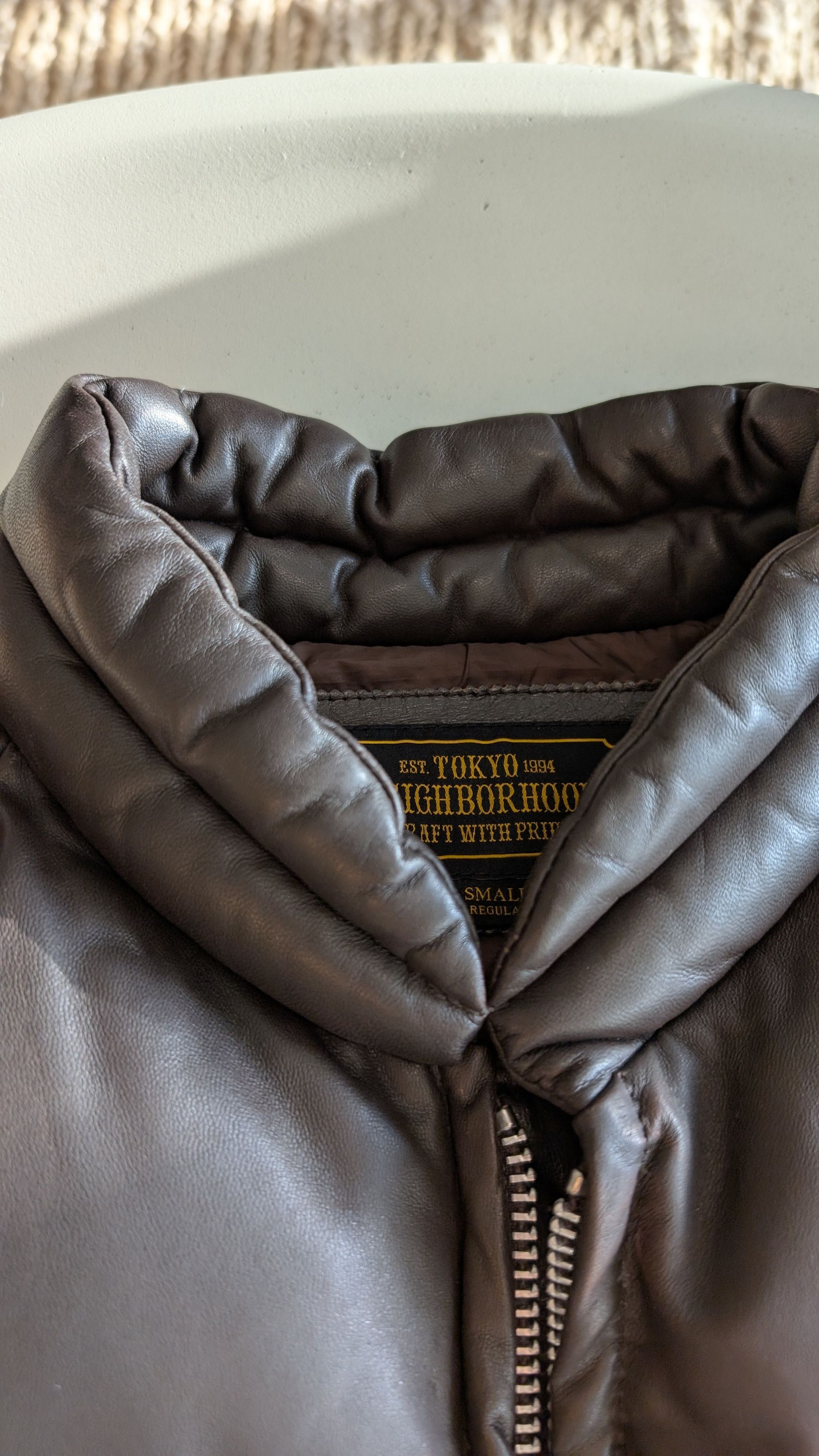 Neighborhood Neighborhood Japan Leather Down Jacket 2017AW Size US S / EU 44-46 / 1 - 5 Thumbnail