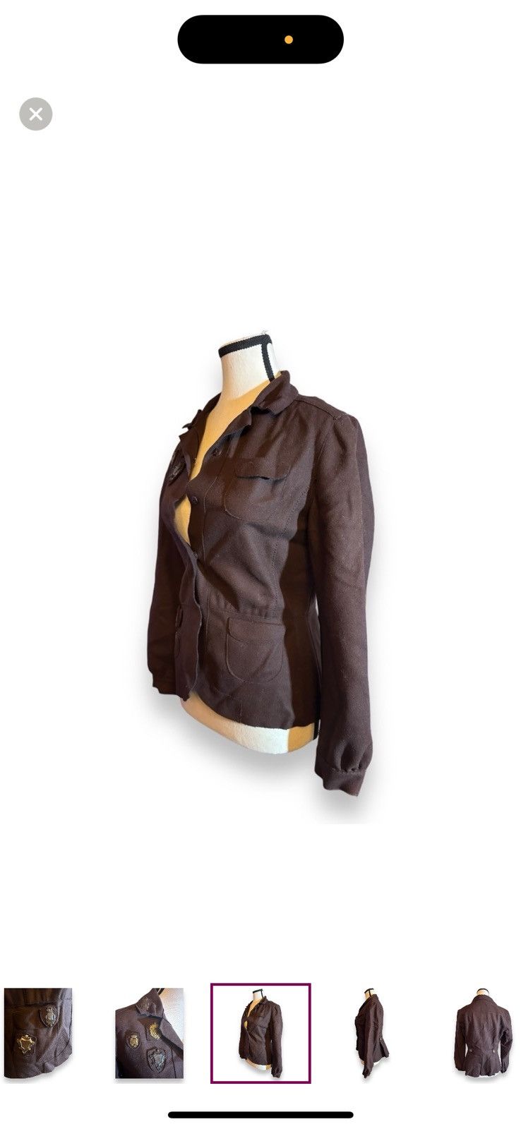 Miu Miu Vintage Women’s M Miu Miu Wool Military Metal Insignia Size M / US 6-8 / IT 42-44 - 5 Thumbnail