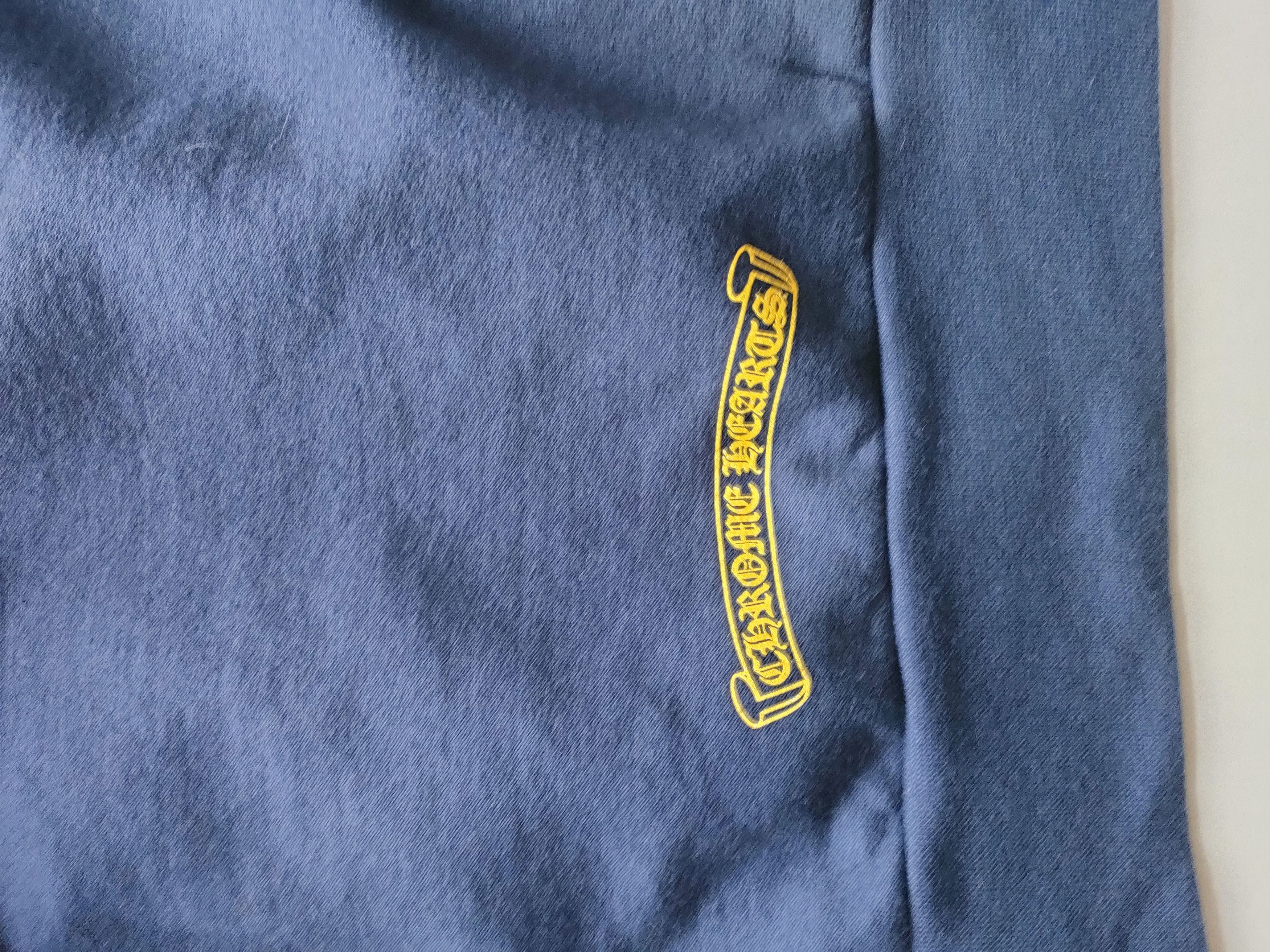 Chrome Hearts Chrome Hearts Yellow Script Sleeve Navy Hoodie Size US M / EU 48-50 / 2 - 7 Thumbnail