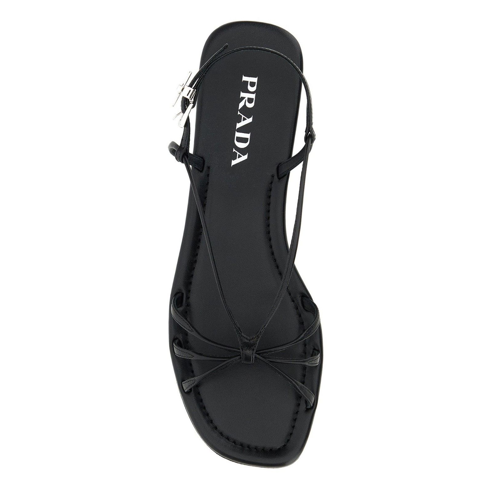 Prada PRADA Black Leather String Sandals New & Authentic (Women's Size US 11 / IT 41 - 4 Thumbnail