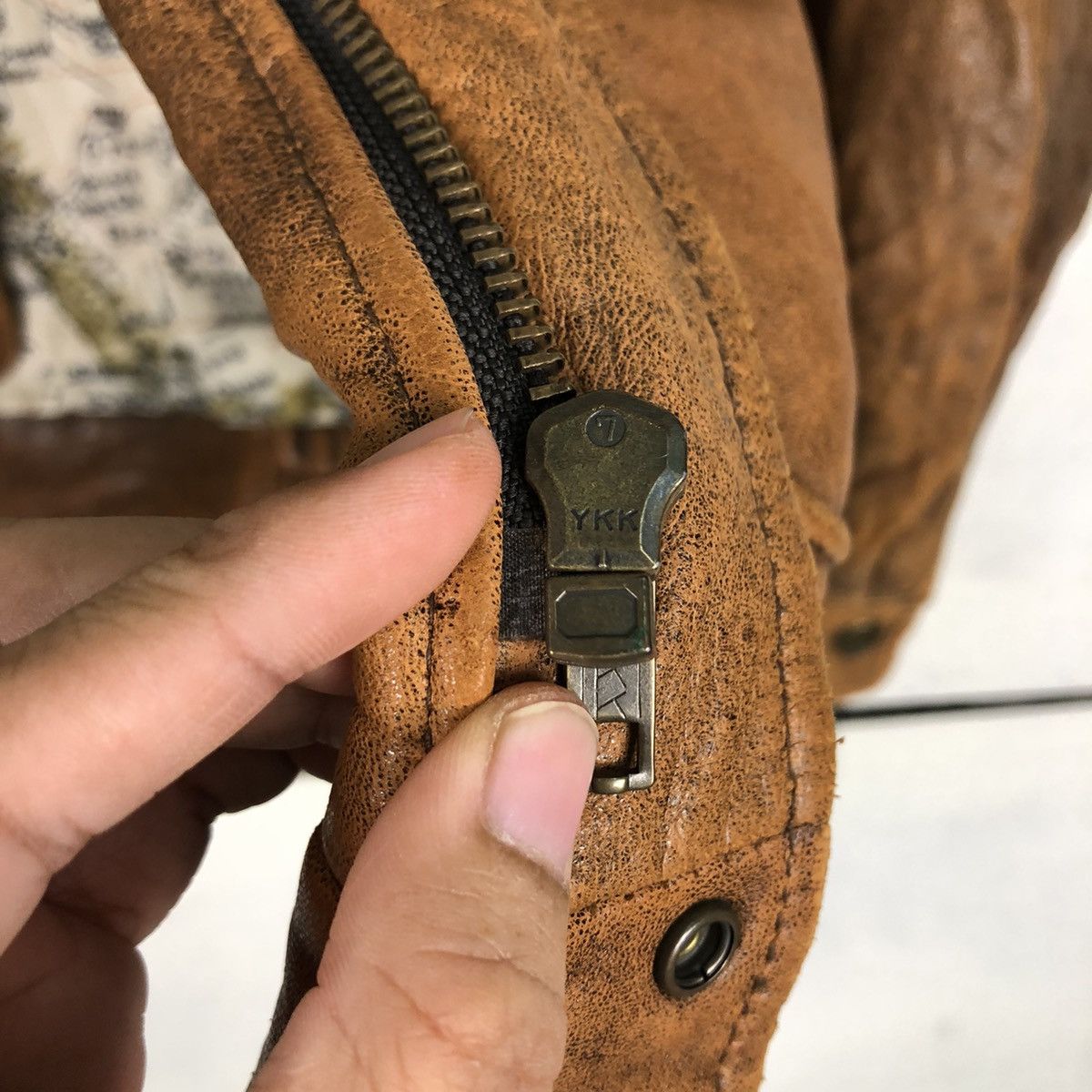 Japanese Brand 📌Vintage Military Design Leather Jacket SoffIce Full Print Size US L / EU 52-54 / 3 - 18 Thumbnail