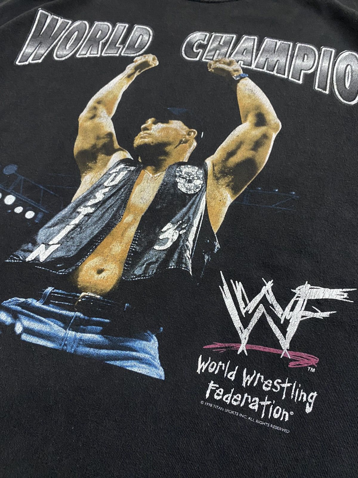 Rap Tees × WWE × WWF Vintage 98 Stone Cold Steve Austin Hell Yeah World Champions Size US XL / EU 56 / 4 - 3 Thumbnail
