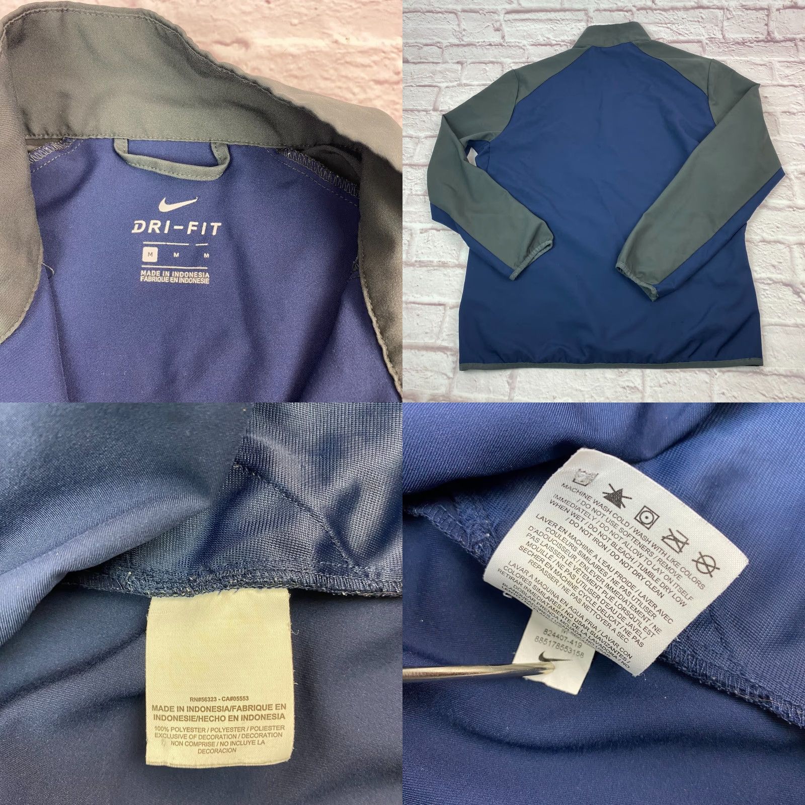 Nike Nike Dri-Fit Baseball Jacket Shirt Mens M Navy Blue Full Zip Athletic Size US M / EU 48-50 / 2 - 8 Thumbnail