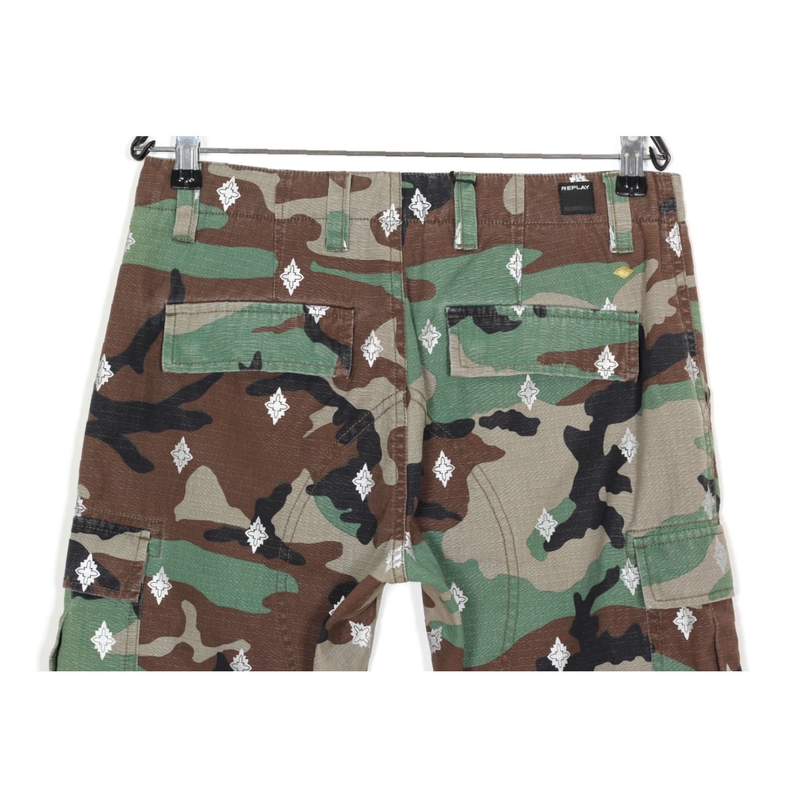 Replay REPLAY W8769N Camouflage Cargo Pants Trousers Women Size 27 30x28 DZ3402 Size 27" / US 4 / IT 40 - 4 Thumbnail