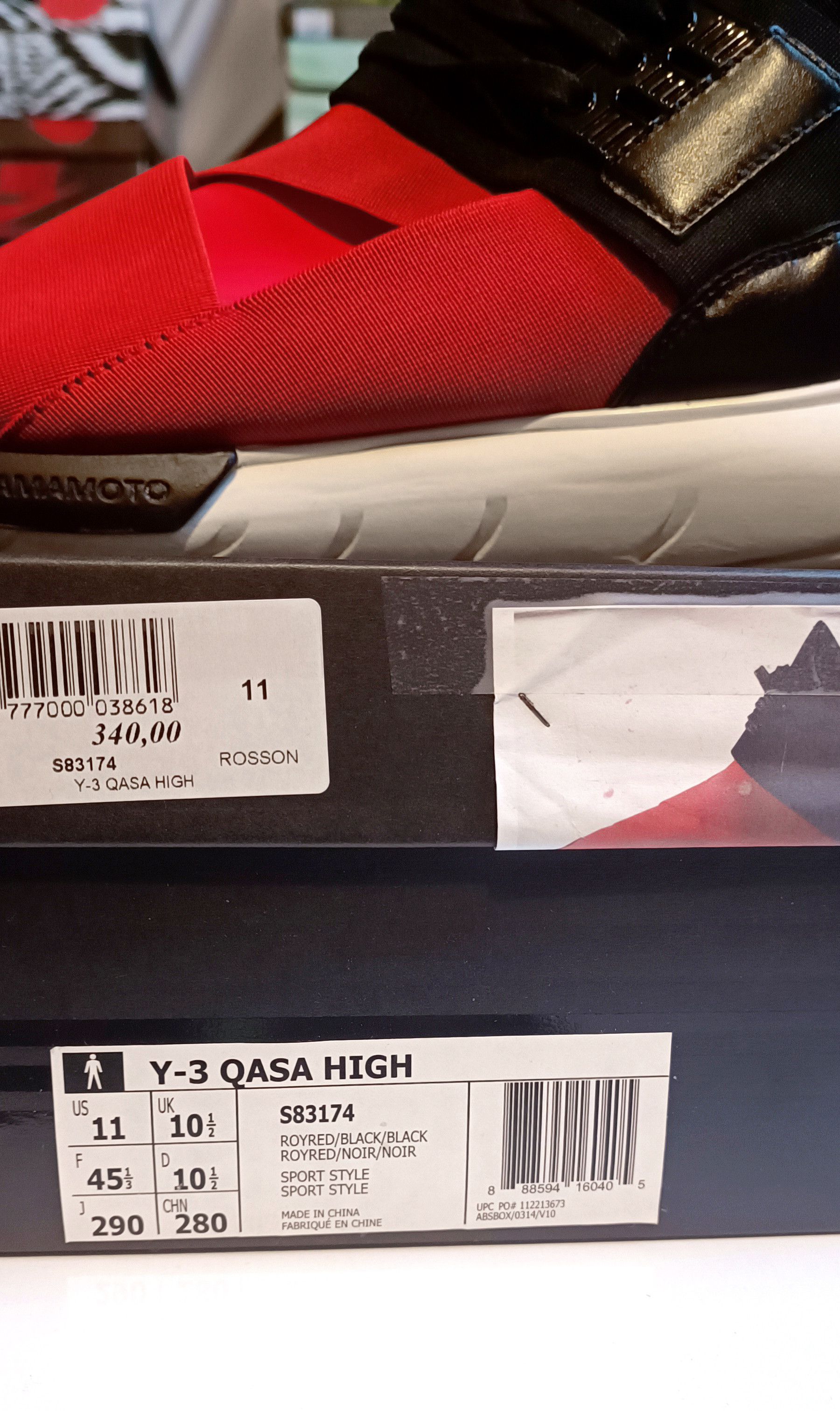 Adidas adidas Y-3 Qasa High Red Black Size US 11 / EU 44 - 17 Thumbnail