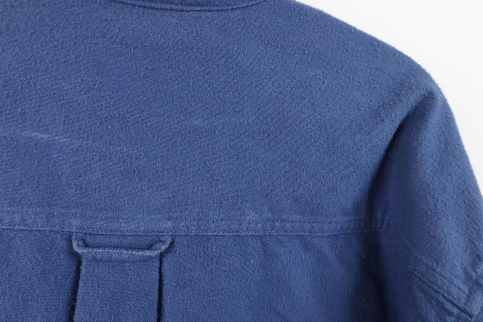 Eddie Bauer Vintage 90s Eddie Bauer Chamois Cloth Button Shirt Blue Size US XL / EU 56 / 4 - 11 Thumbnail