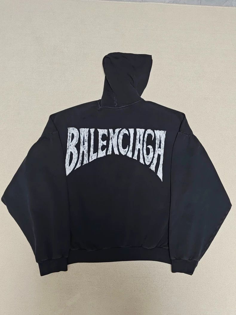 Balenciaga Balenciaga size 2 Sunset Tower Beach Old Hooded Sweater Size US M / EU 48-50 / 2 - 2 Thumbnail