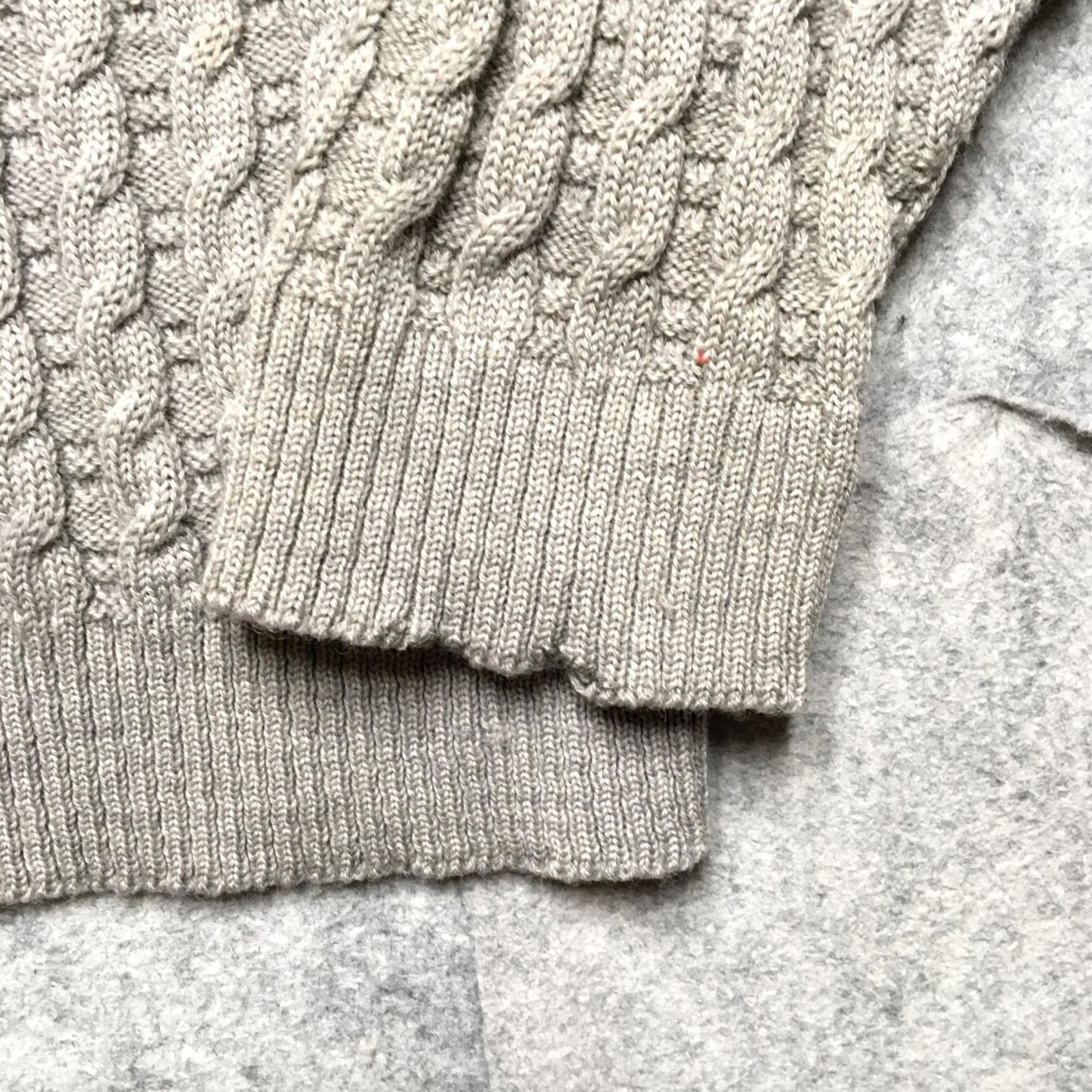 Vintage VINTAGE L.L.Bean Sweater Mens L Gray Cable Knit Worsted Wool Fisherman Ireland Size US L / EU 52-54 / 3 - 2 Thumbnail