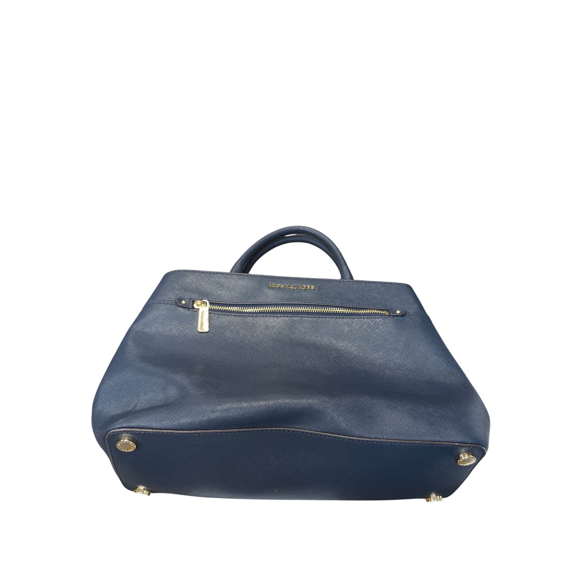Michael Kors Michael Kors Womans Navy Blue Saffiano Leather Satchell Cros Size ONE SIZE - 1 Thumbnail