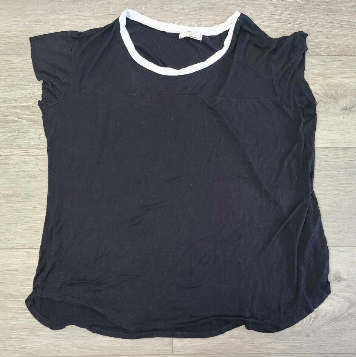 Designer No Comment T Shirt Plus Size 3x Black Scoop Neck Stretch Size 3XL / US 20-22 - 1 Thumbnail