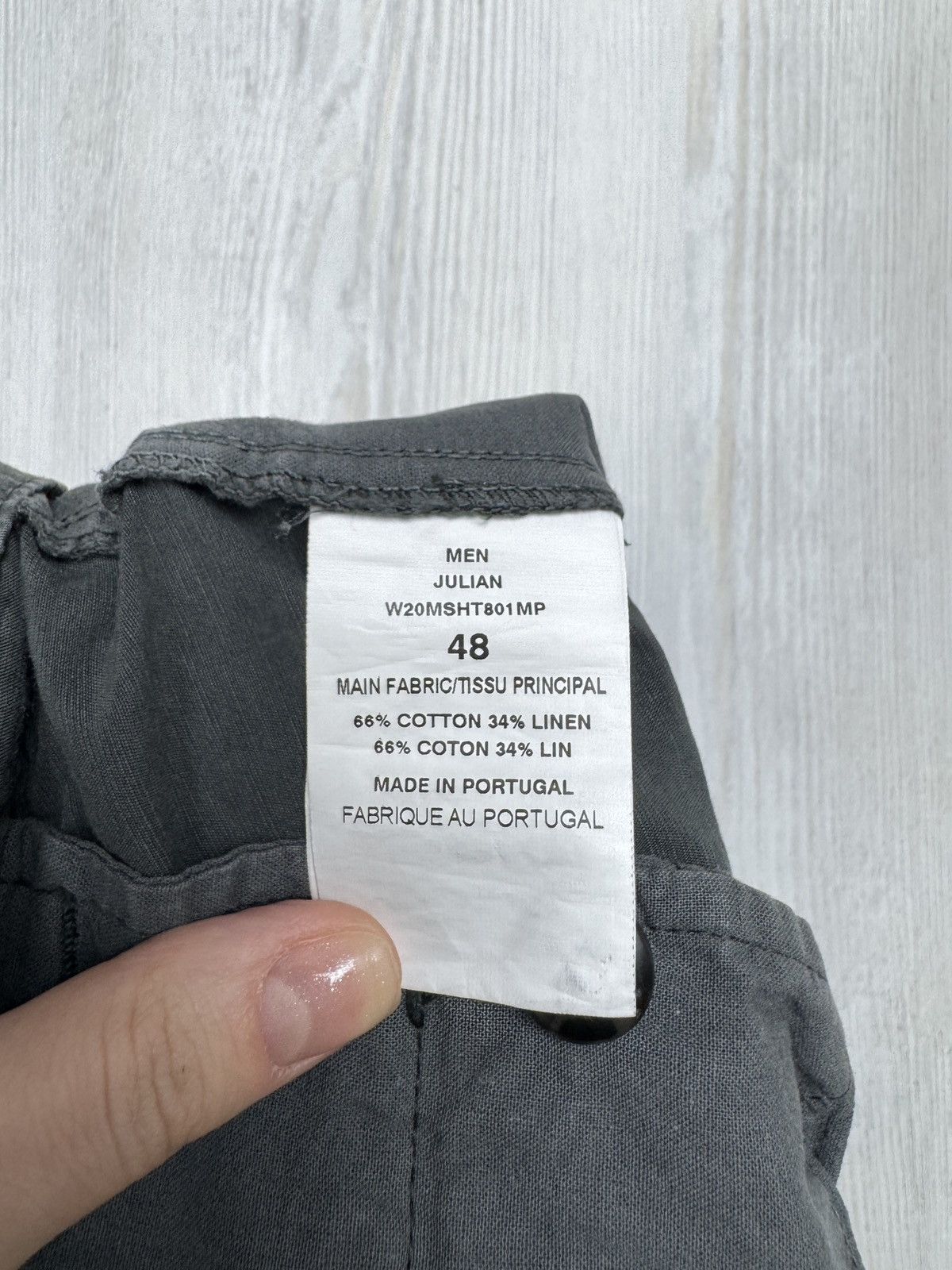 Officine Generale Officine Generale grey men Julian Bermuda graphite shorts Size US 32 / EU 48 - 7 Thumbnail