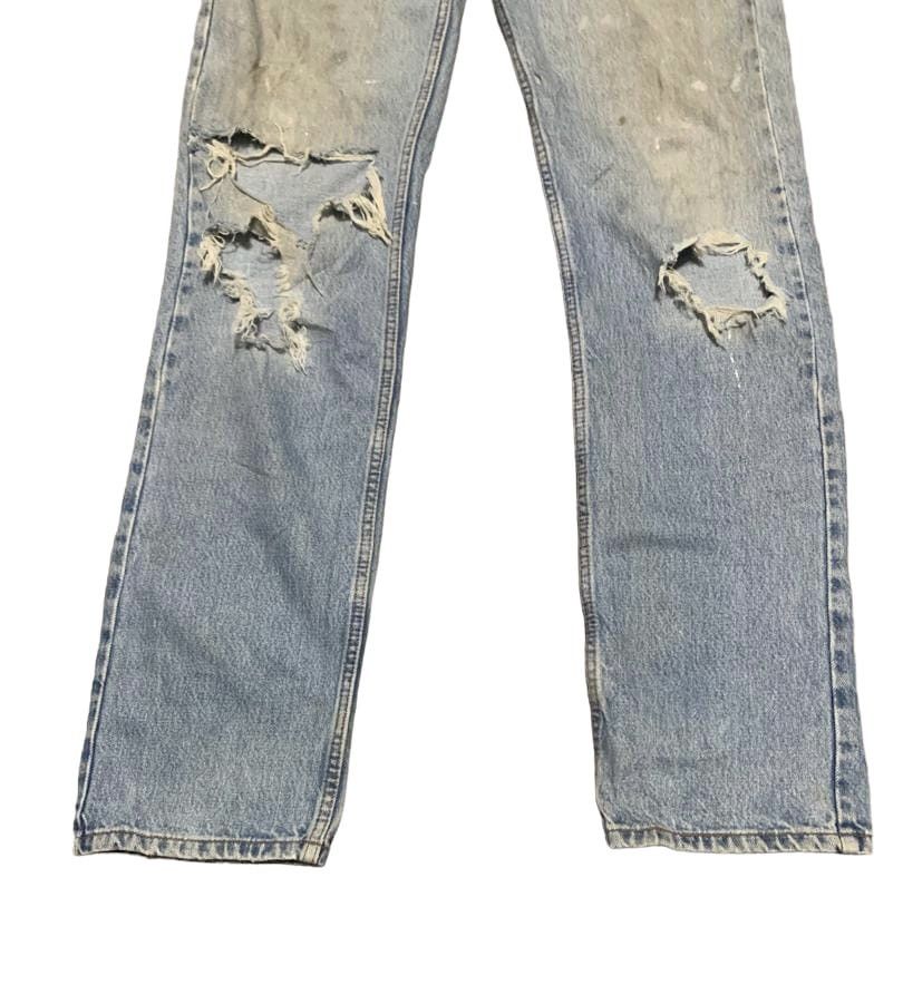 Levi's Vintage 90s Levis 505 Regular Faded Blue Jeans Distressed Size US 31 - 9 Thumbnail