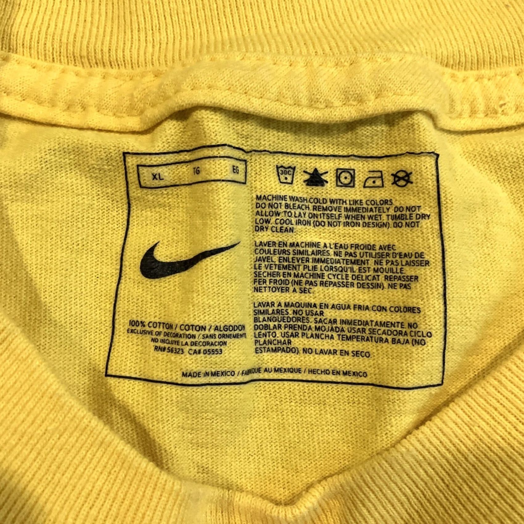 Nike VINTAGE Nike T Shirt Men's XL Yellow New York Center Swoosh Logo RARE Size Size US XL / EU 56 / 4 - 3 Thumbnail