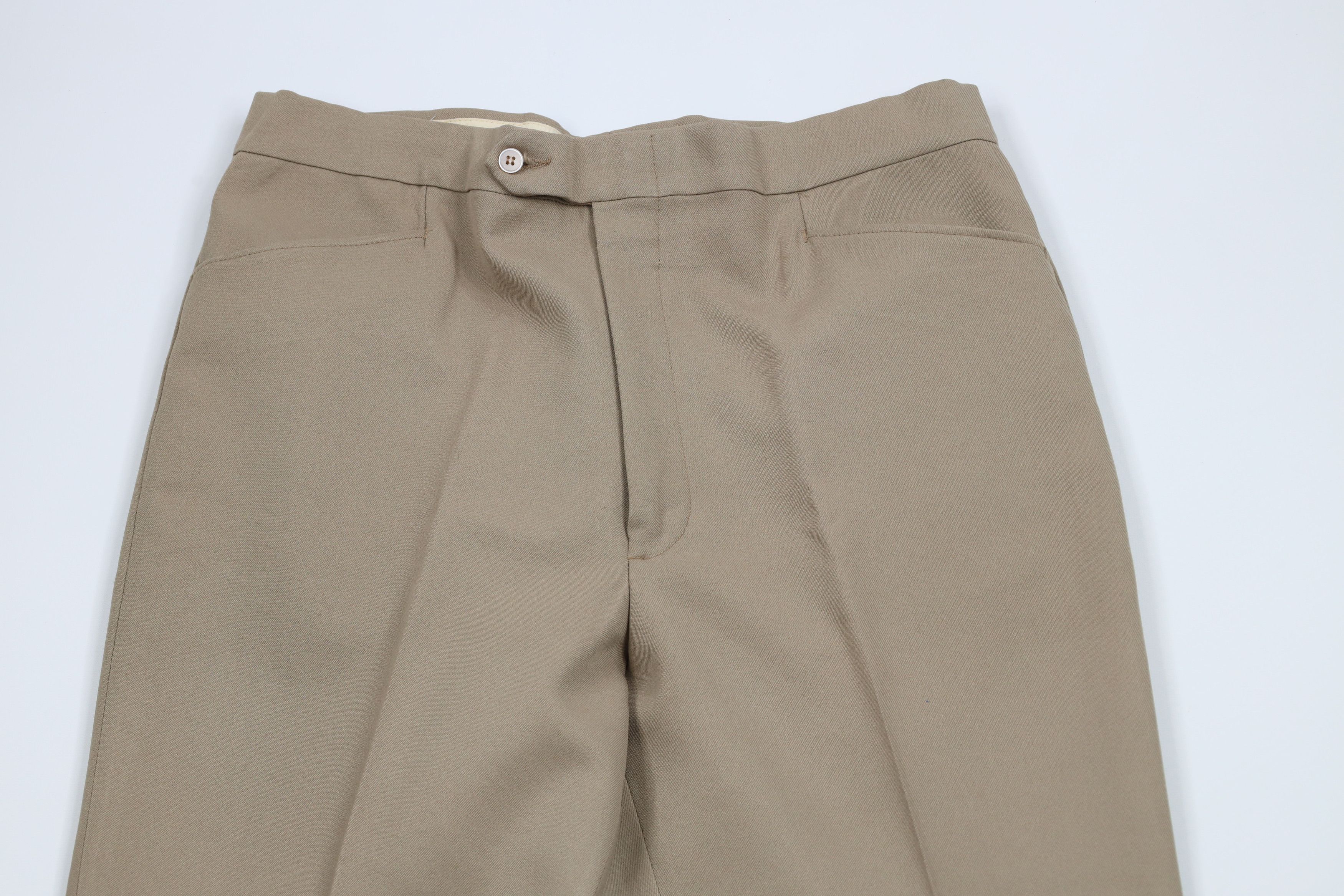 Vintage Vintage 70s Streetwear Flared Wide Leg Chino Pants Beige USA Size US 34 / EU 50 - 2 Thumbnail