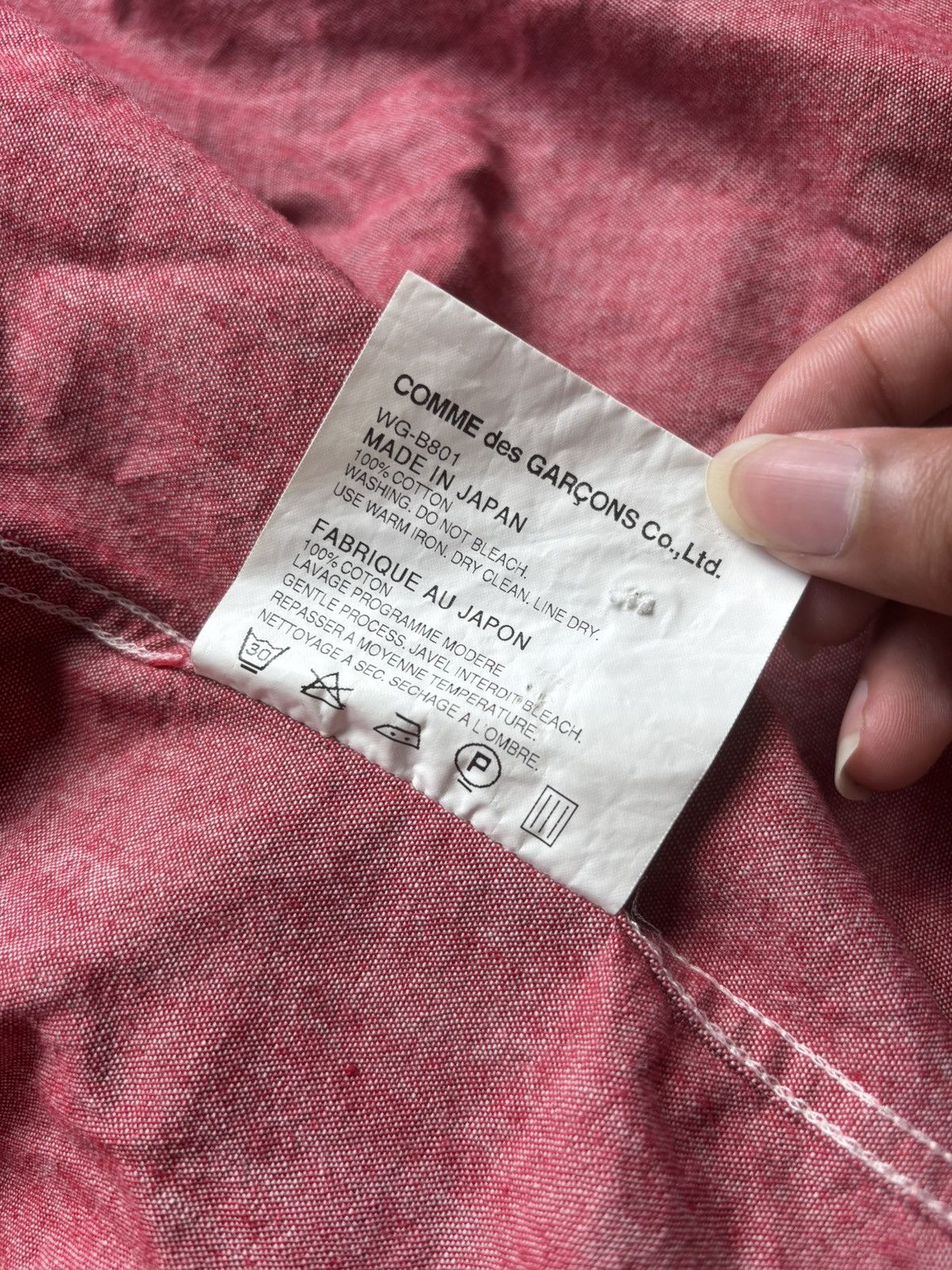 Comme des Garcons Junya Watanabe Man AD2010 Short Sleeve Pink BD Shirt Size US M / EU 48-50 / 2 - 6 Thumbnail