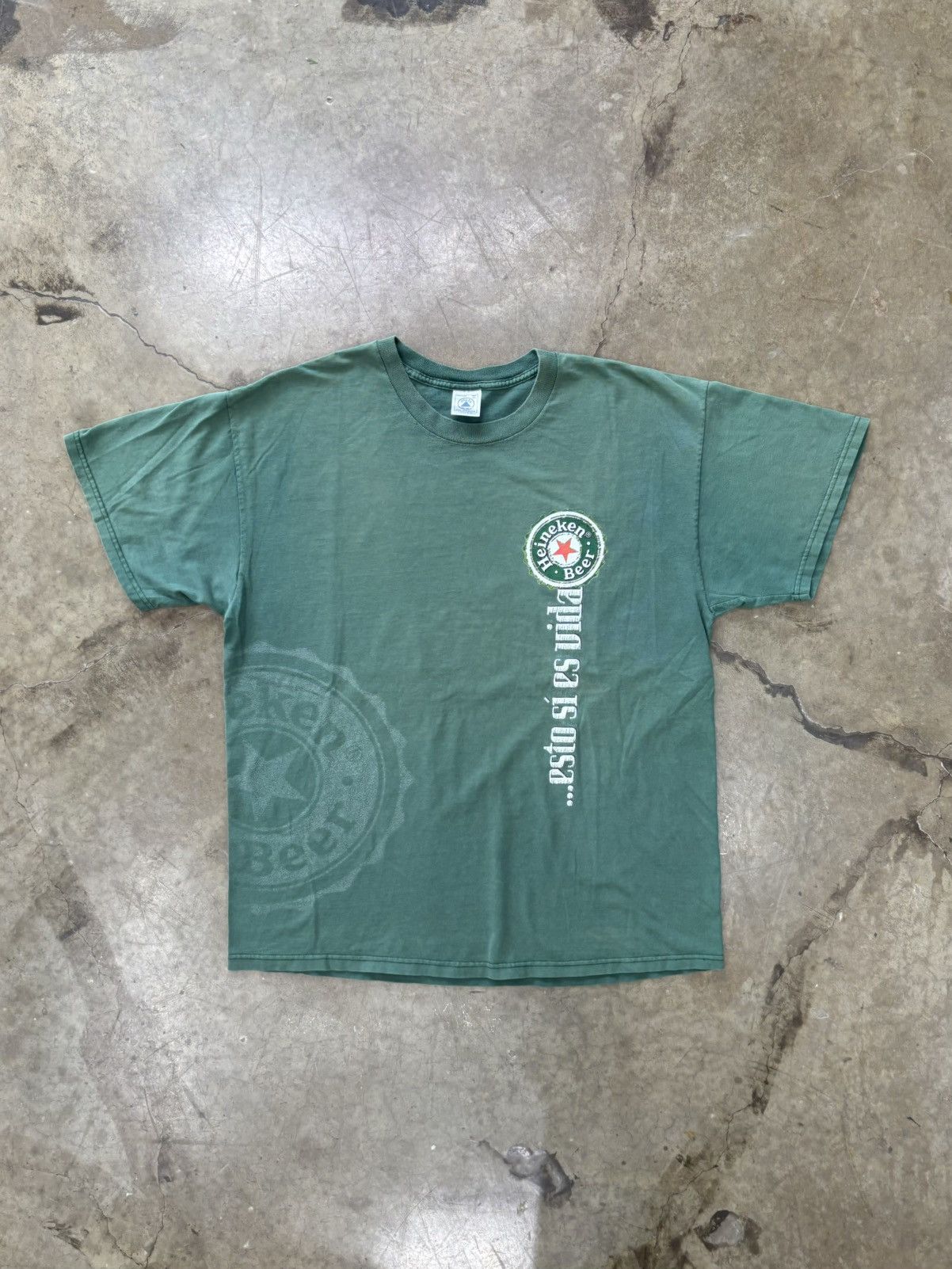 Vintage Vintage Heineken Beer esto si es vida Promo Tee XL Size US XL / EU 56 / 4 - 2 Thumbnail