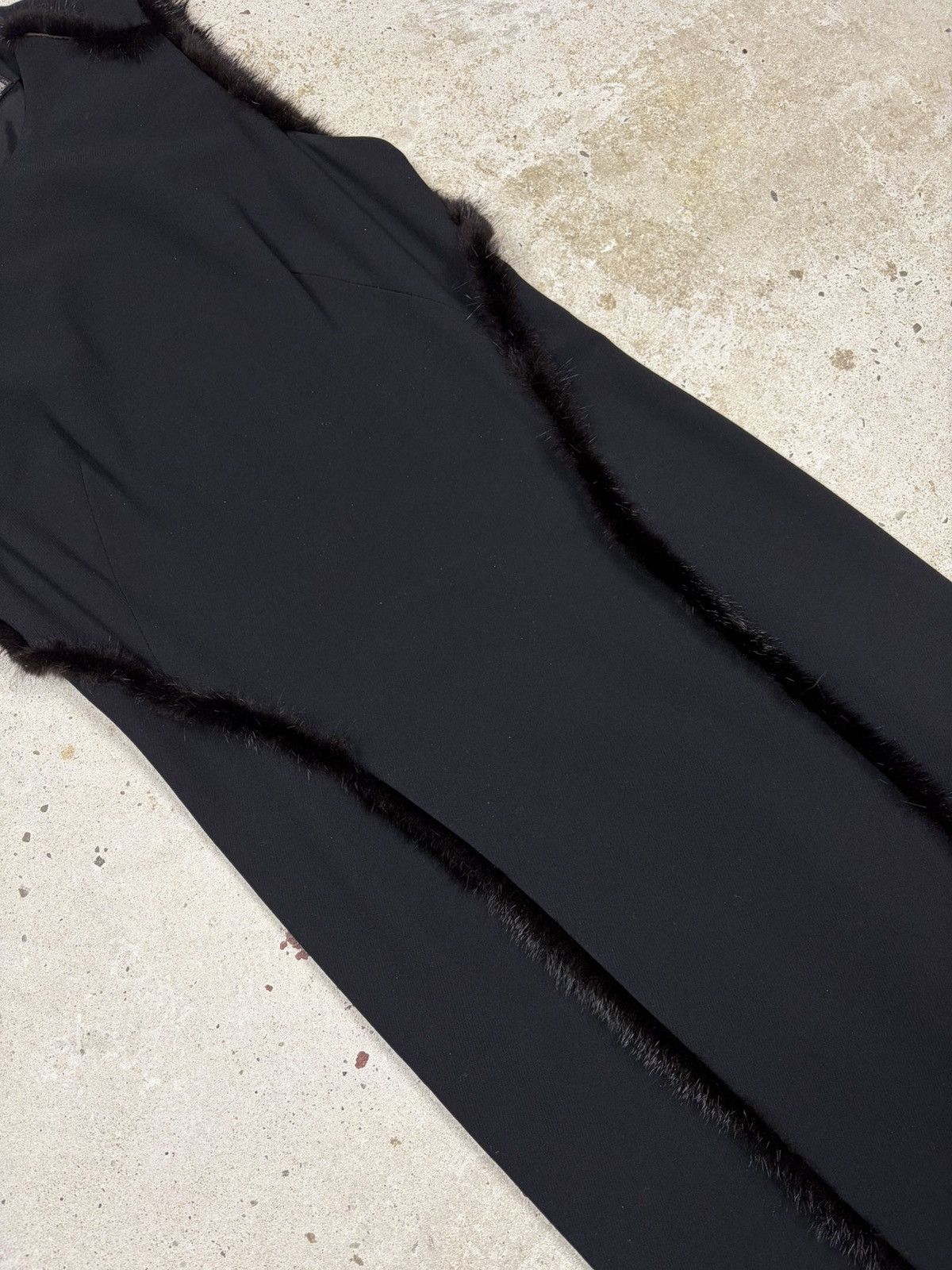 Versace F/W 1999 Gianni Versace by Donatella Mink Fur Pencil Dress Size S / US 4 / IT 40 - 4 Thumbnail