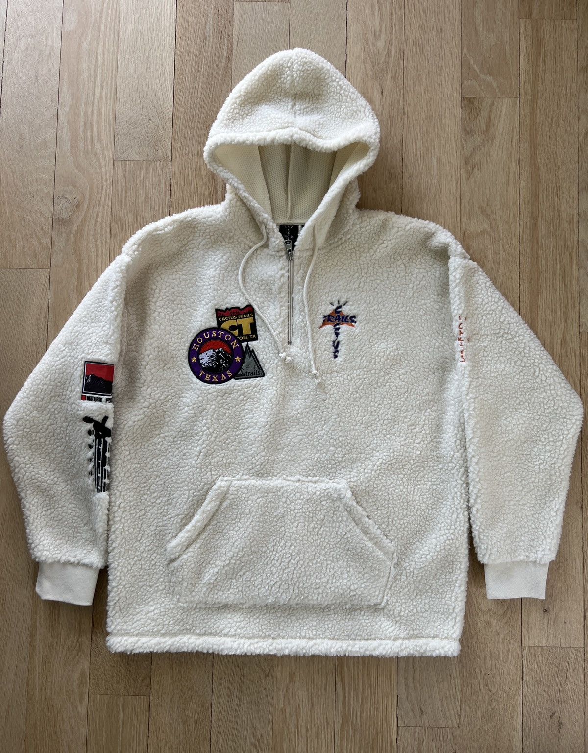Travis Scott Cactus Jack Half Zip Sherpa Hoodie Size US L / EU 52-54 / 3 - 1 Thumbnail
