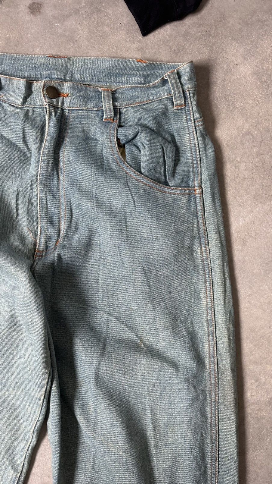 Japanese Brand VINTAGE SHREDDERS BIG BACK POCKET JEANS Size US 34 / EU 50 - 5 Thumbnail