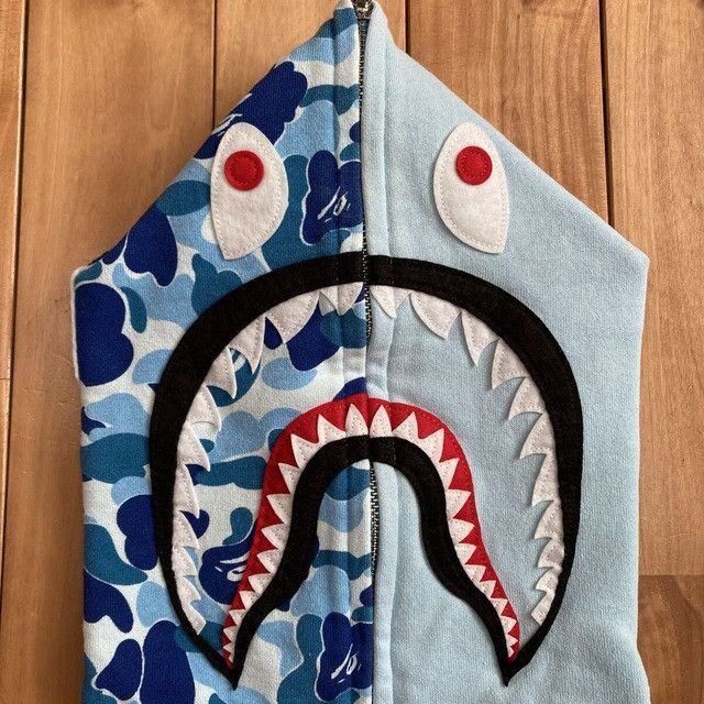 Bape BAPE ABC CAMO Blue Shark Full Zip Hoodie a bathing ape Size US M / EU 48-50 / 2 - 4 Thumbnail