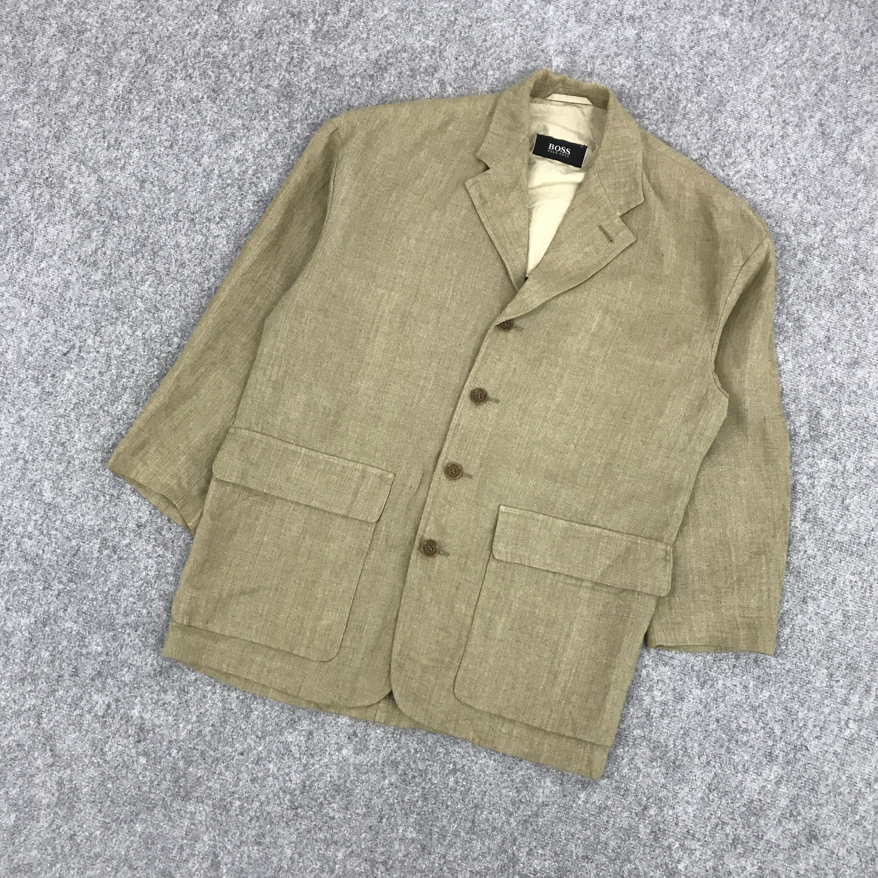Hugo Boss HUGO BOSS BROWN BUTTON BLAZER COAT JACKET Size US L / EU 52-54 / 3 - 5 Thumbnail