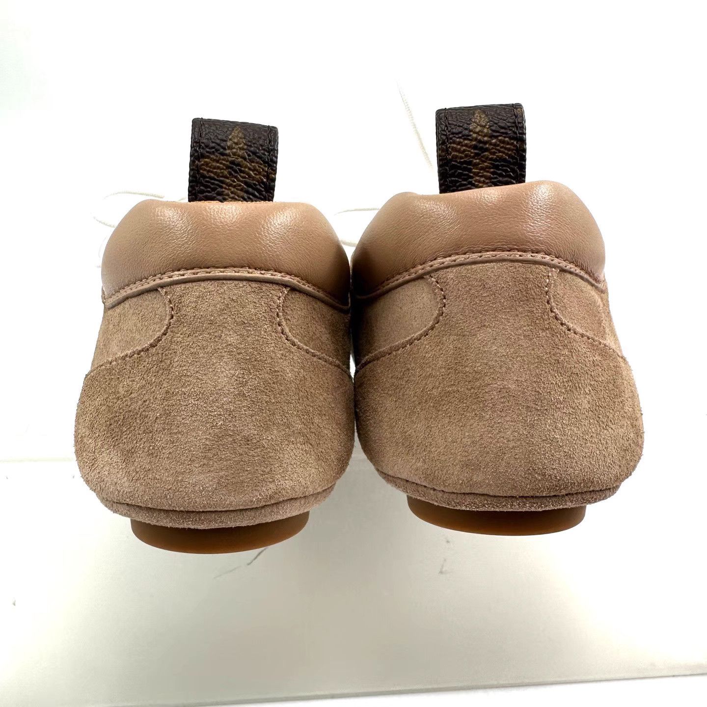 Louis Vuitton Louis Vuitton Khaki Suede Trainer-Ballet Shoes K12 Size US 7 / IT 37 - 3 Thumbnail