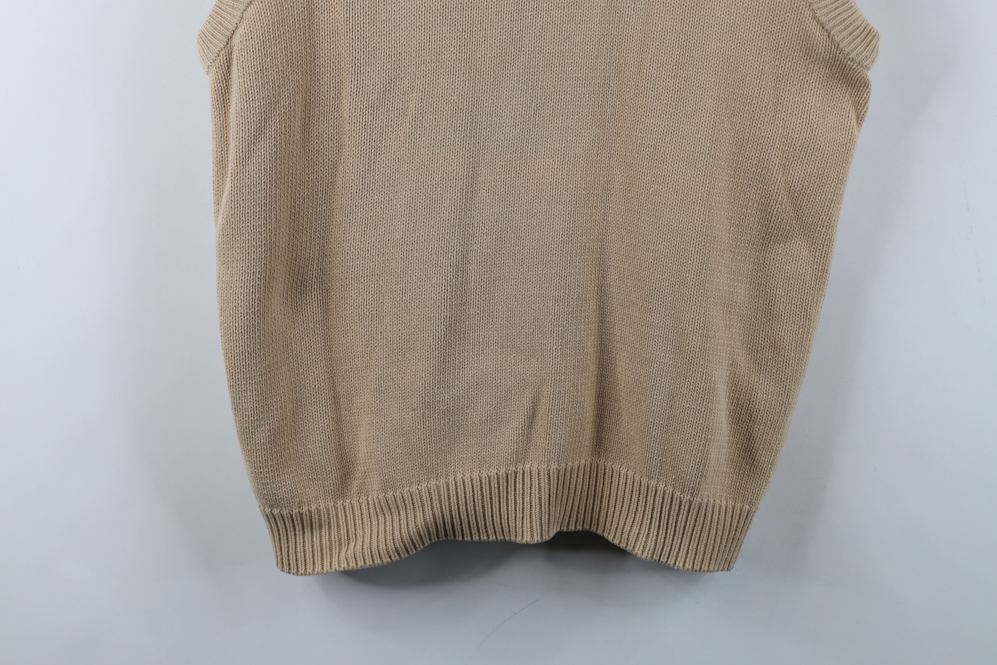 Vintage Vintage 90s Streetwear Blank Cotton Knit V-Neck Sweater Vest Size US L / EU 52-54 / 3 - 3 Thumbnail