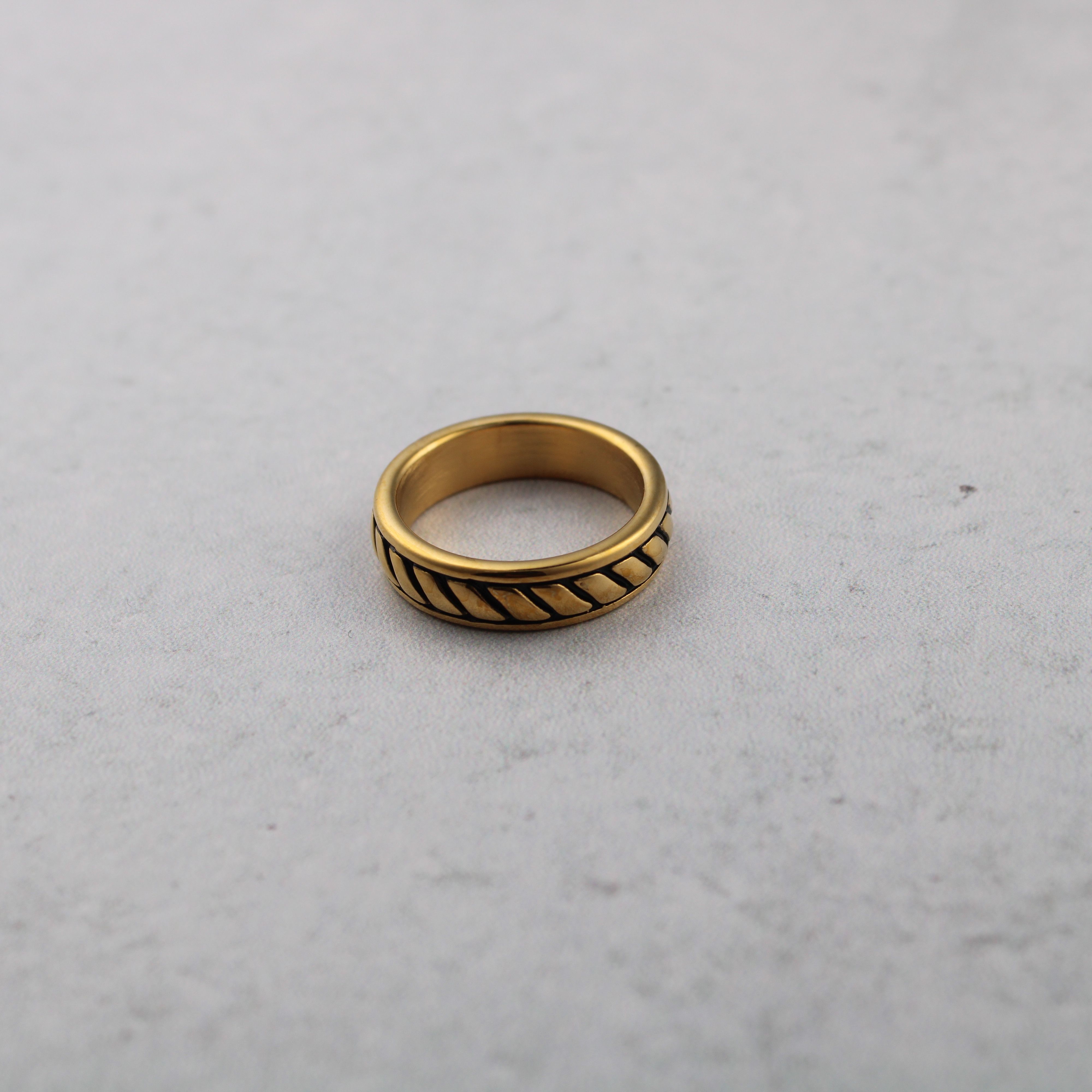 Jewelry Gold Rope Ring Size 8 Size ONE SIZE - 3 Thumbnail